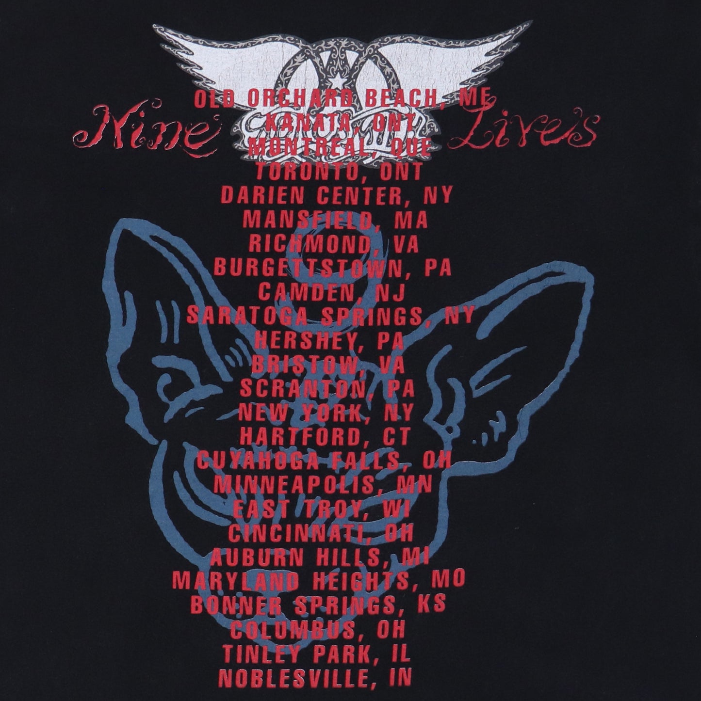 1997 Aerosmith Nine Lives Tour Shirt