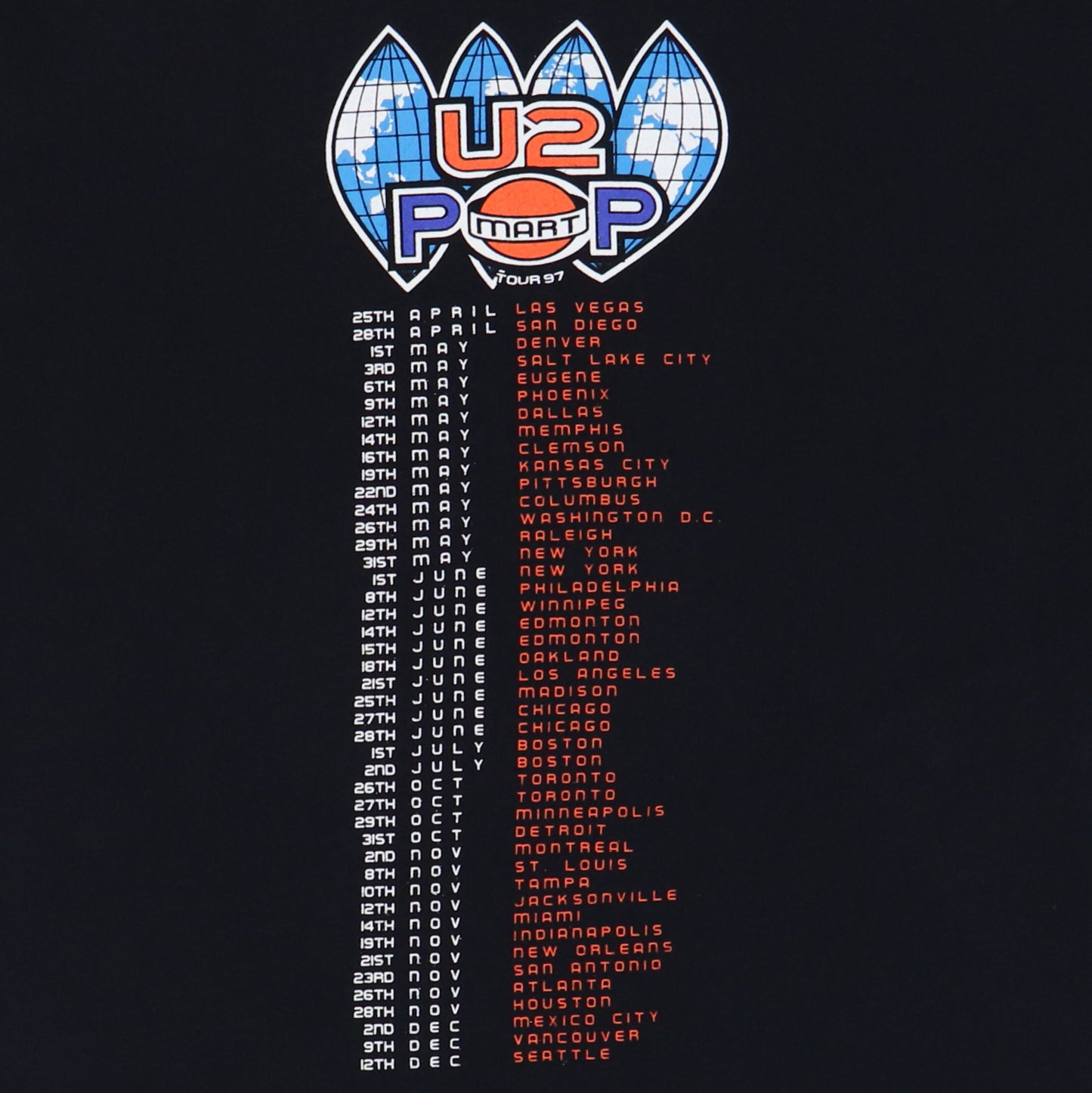 1997 U2 Popmart Tour Shirt
