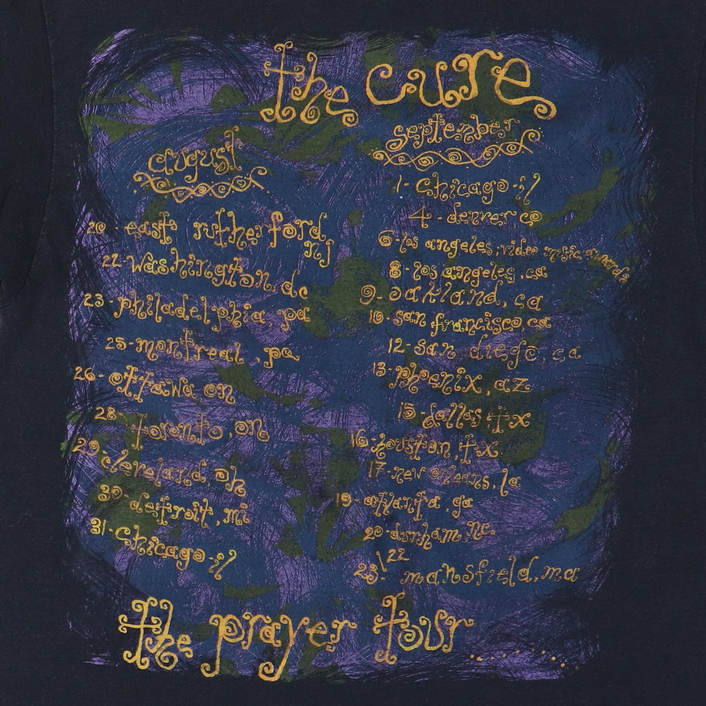 1989 The Cure The Prayer Tour Shirt