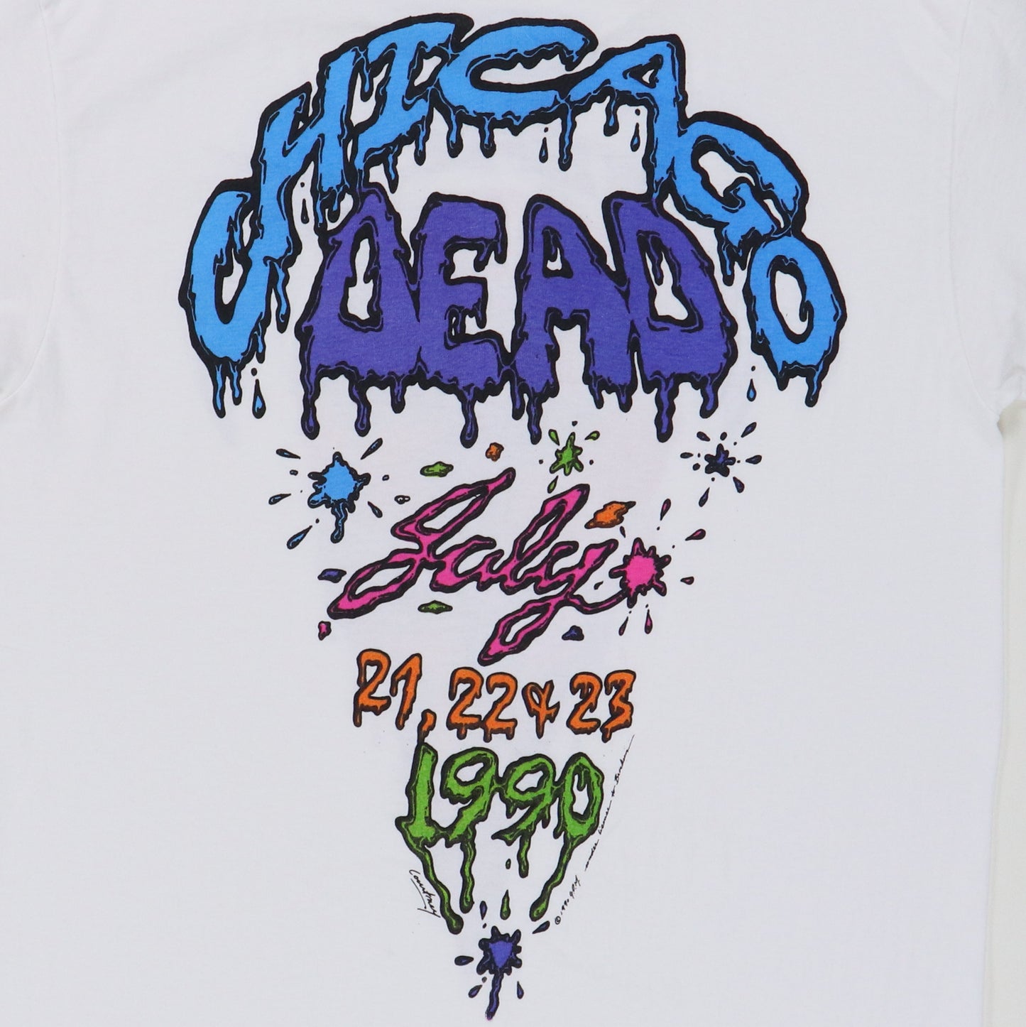 1990 Grateful Dead Chicago Dead Tour Shirt