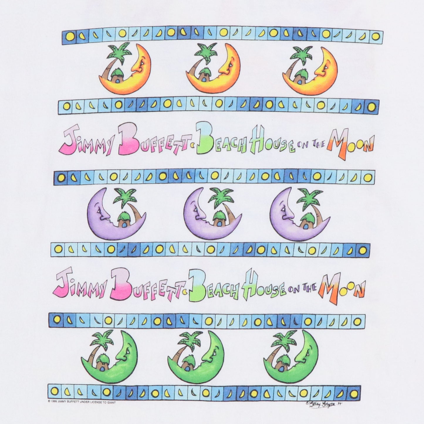 1999 Jimmy Buffett Beachhouse On The Moon Tour Shirt