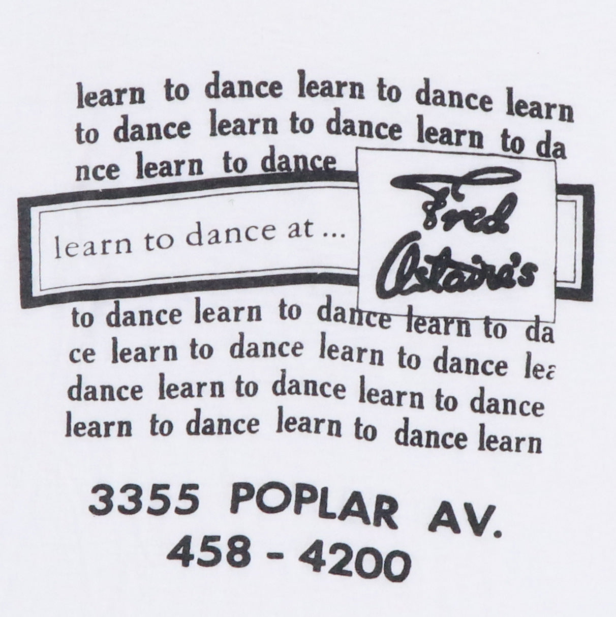 1980s Fred Astaire's Learn To Dance Studio Shirt