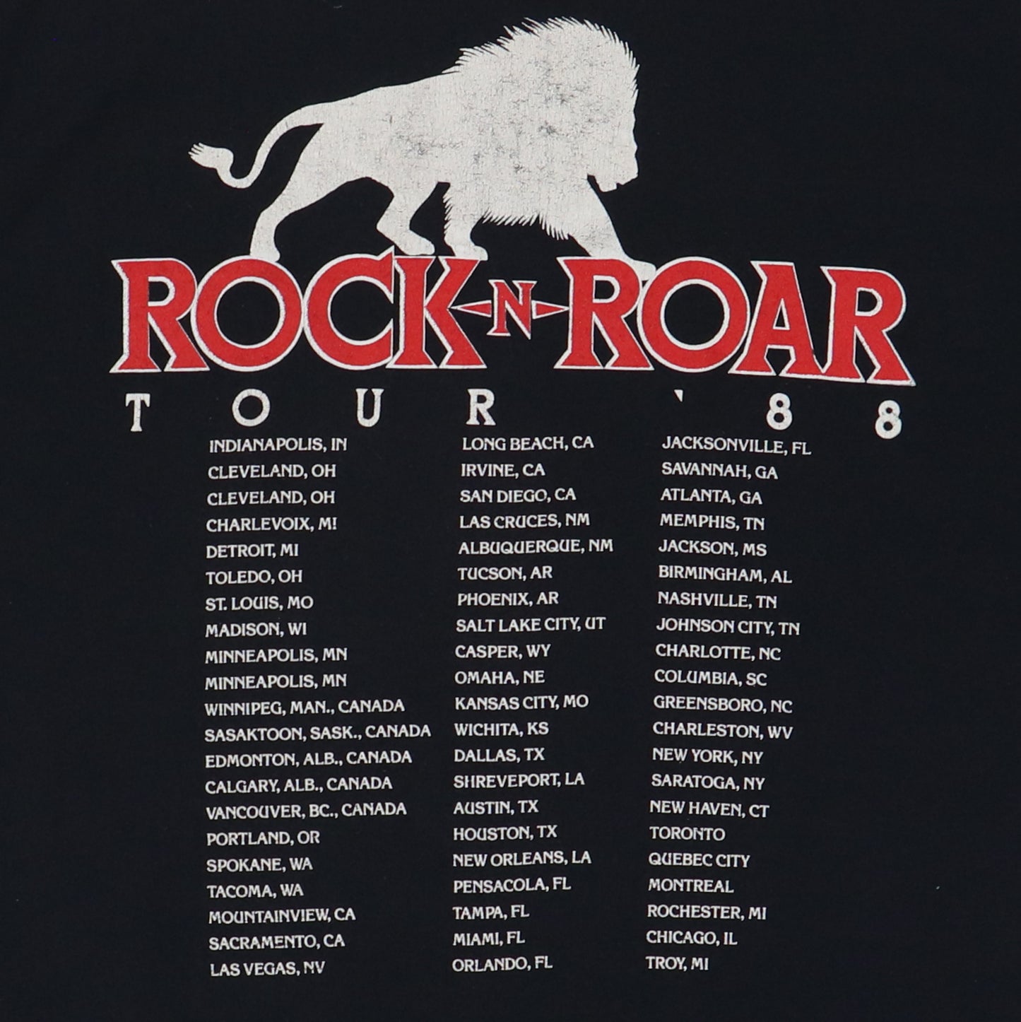 1988 White Lion Rock N Roar Tour Shirt