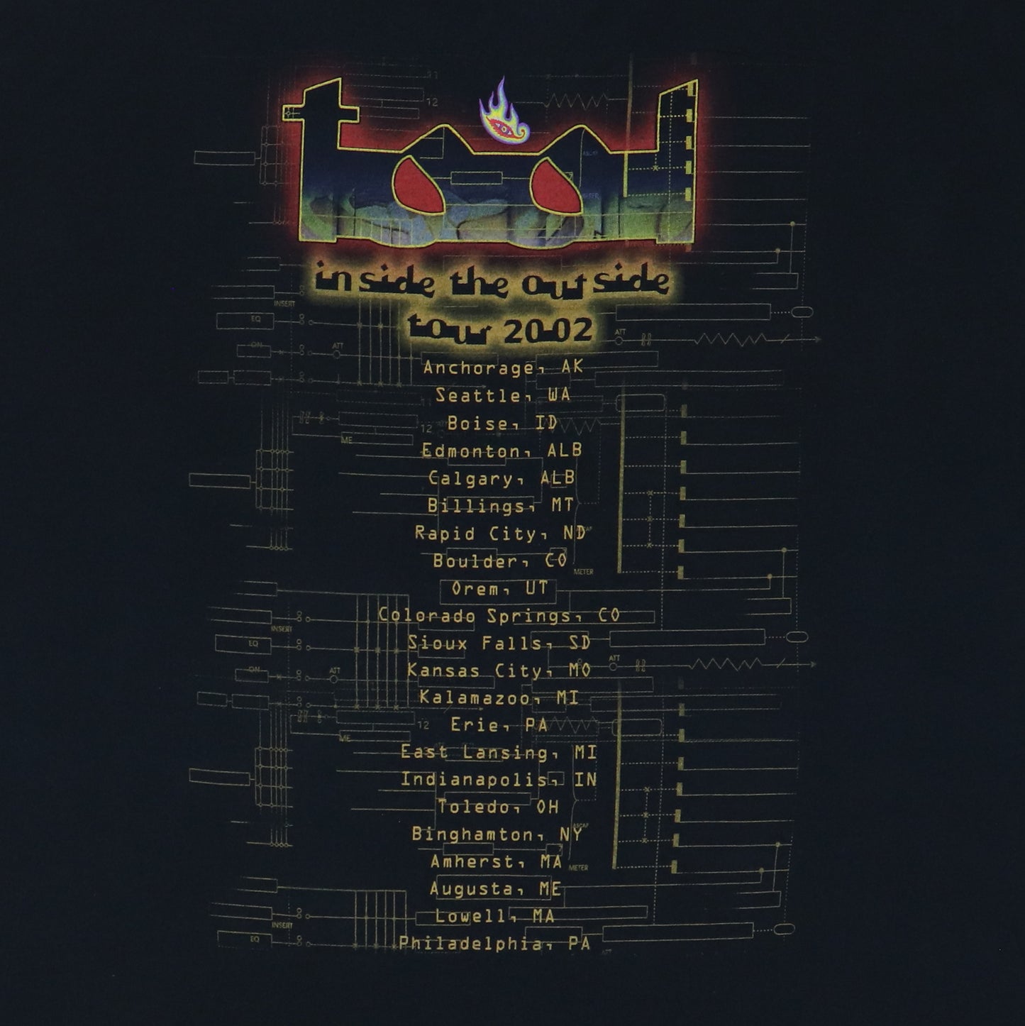 2002 Tool Inside The Outside Tour Shirt