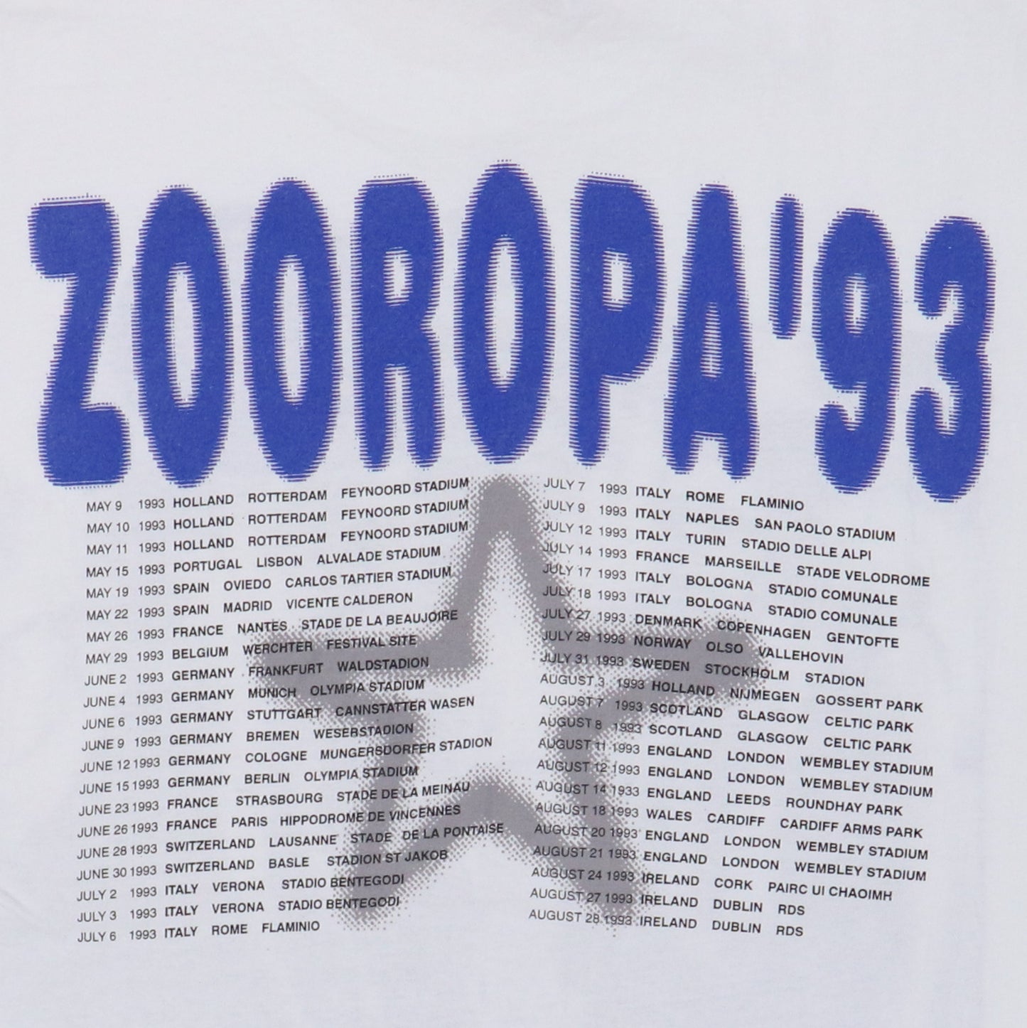 1993 U2 Zooropa Tour Shirt