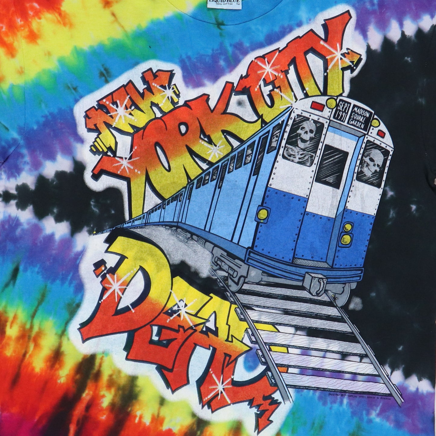 1991 Grateful Dead Madison Square Garden Tie Dye Shirt