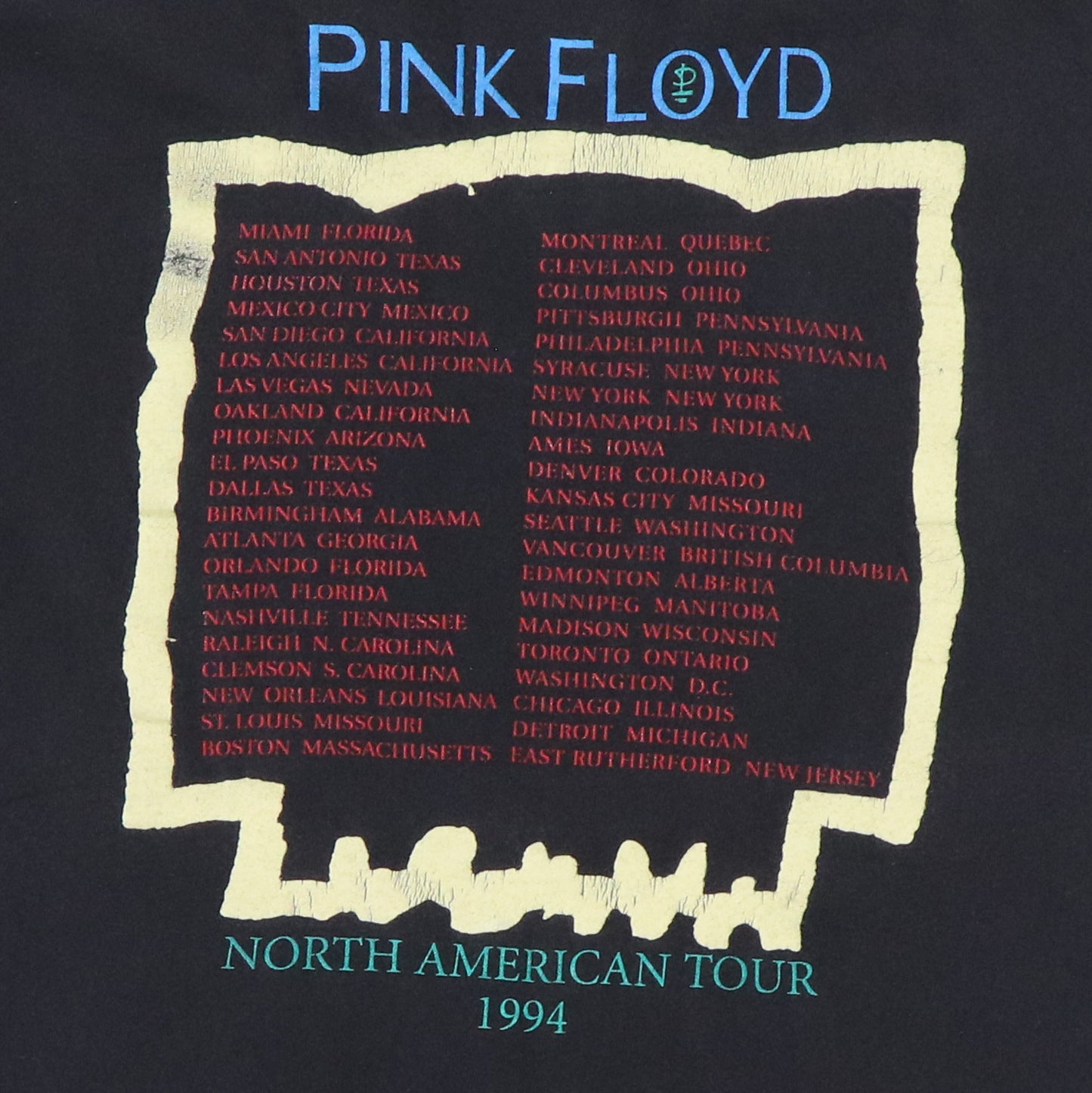 1994 Pink Floyd Division Bell Tour Shirt