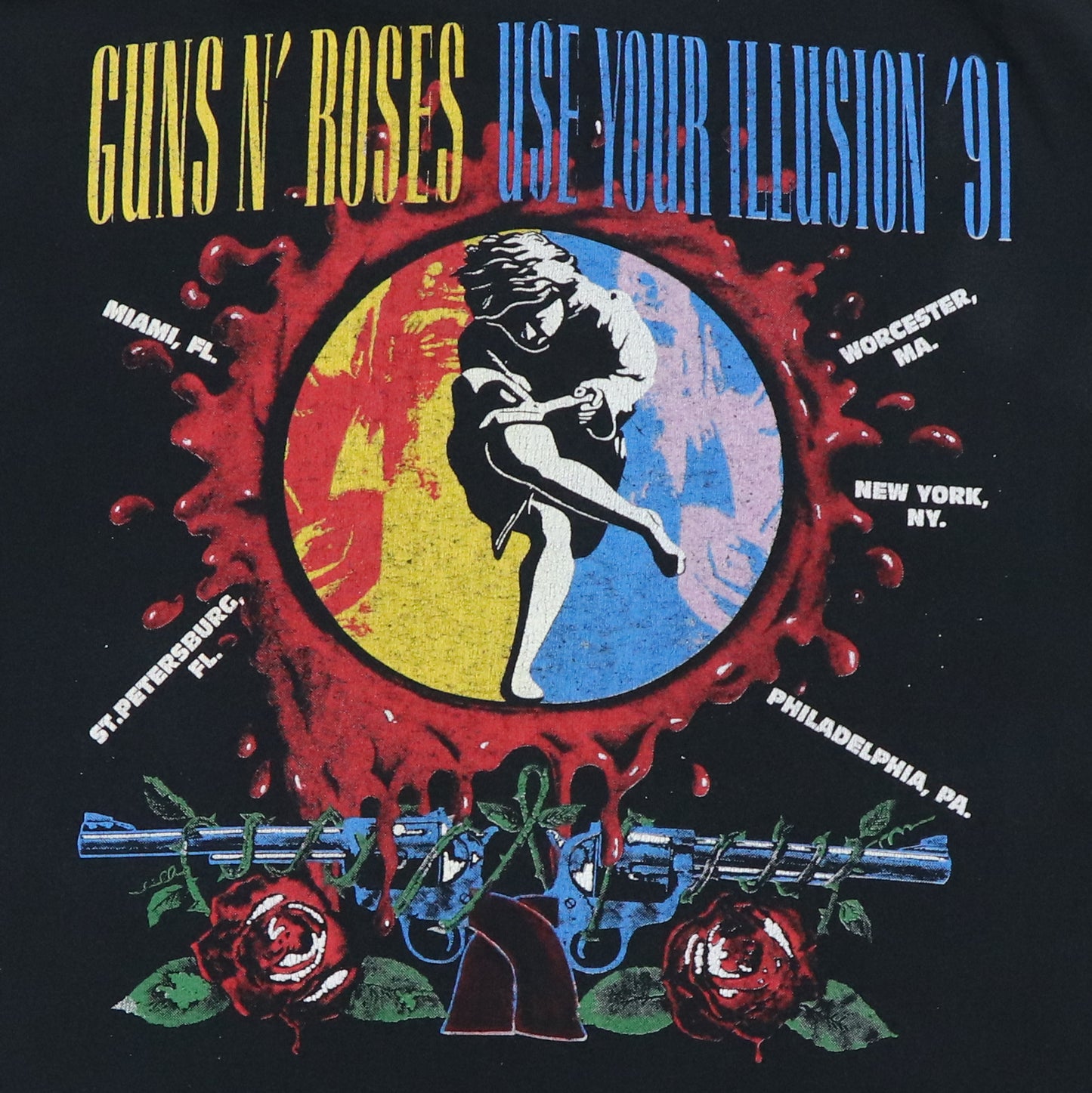 1991 Guns N Roses Use Your Illuision Tour Shirt