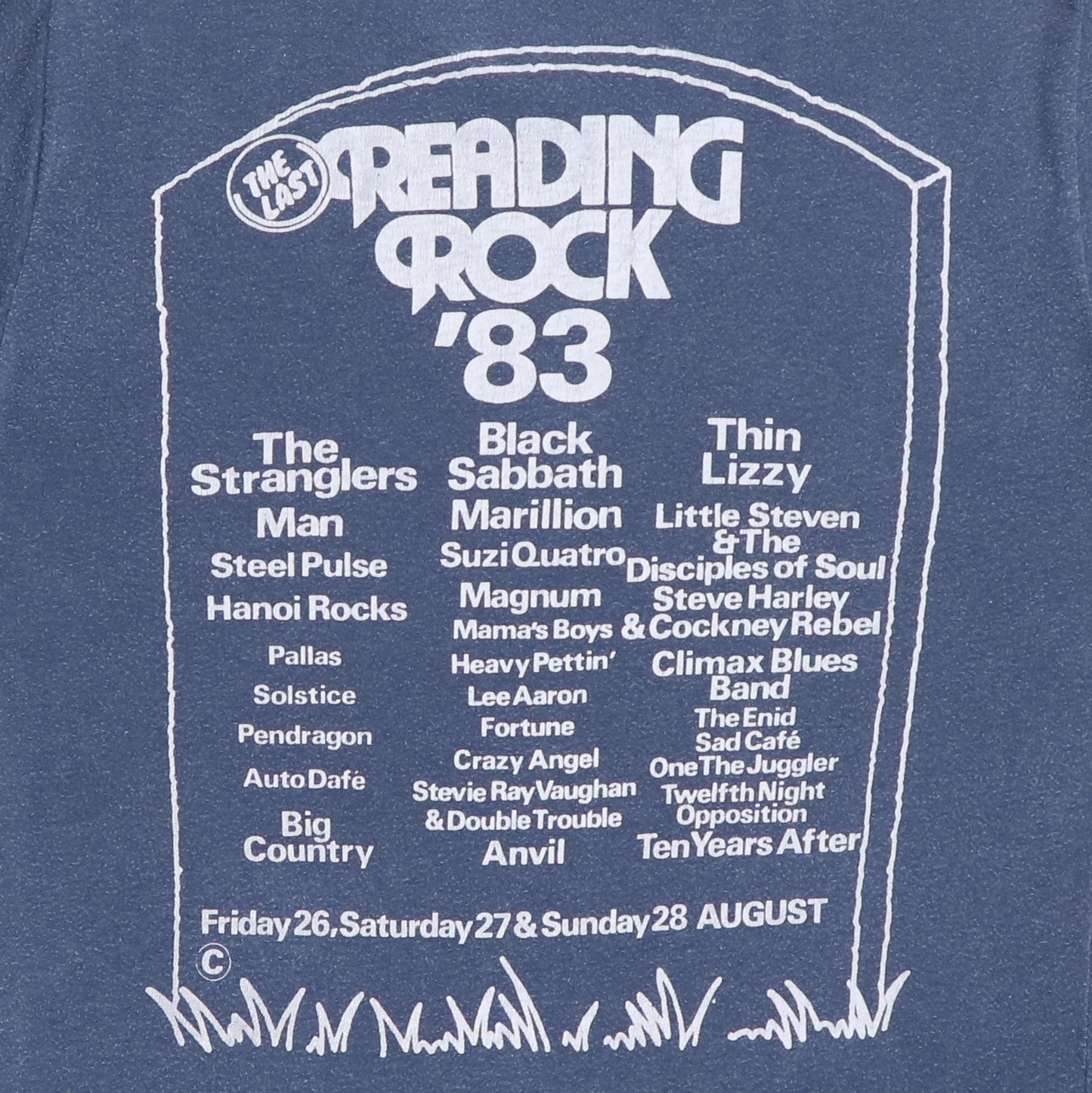 1983 Reading Rock Phil Lynott Ian Gillan Concert Shirt