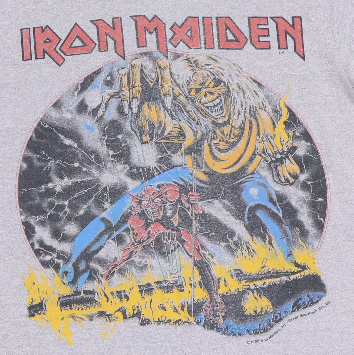 1982 Iron Maiden Number Of The Beast Tour Shirt