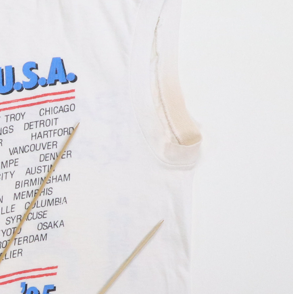 1985 Bruce Springsteen Born In The USA Tour Sleeveless Shirt