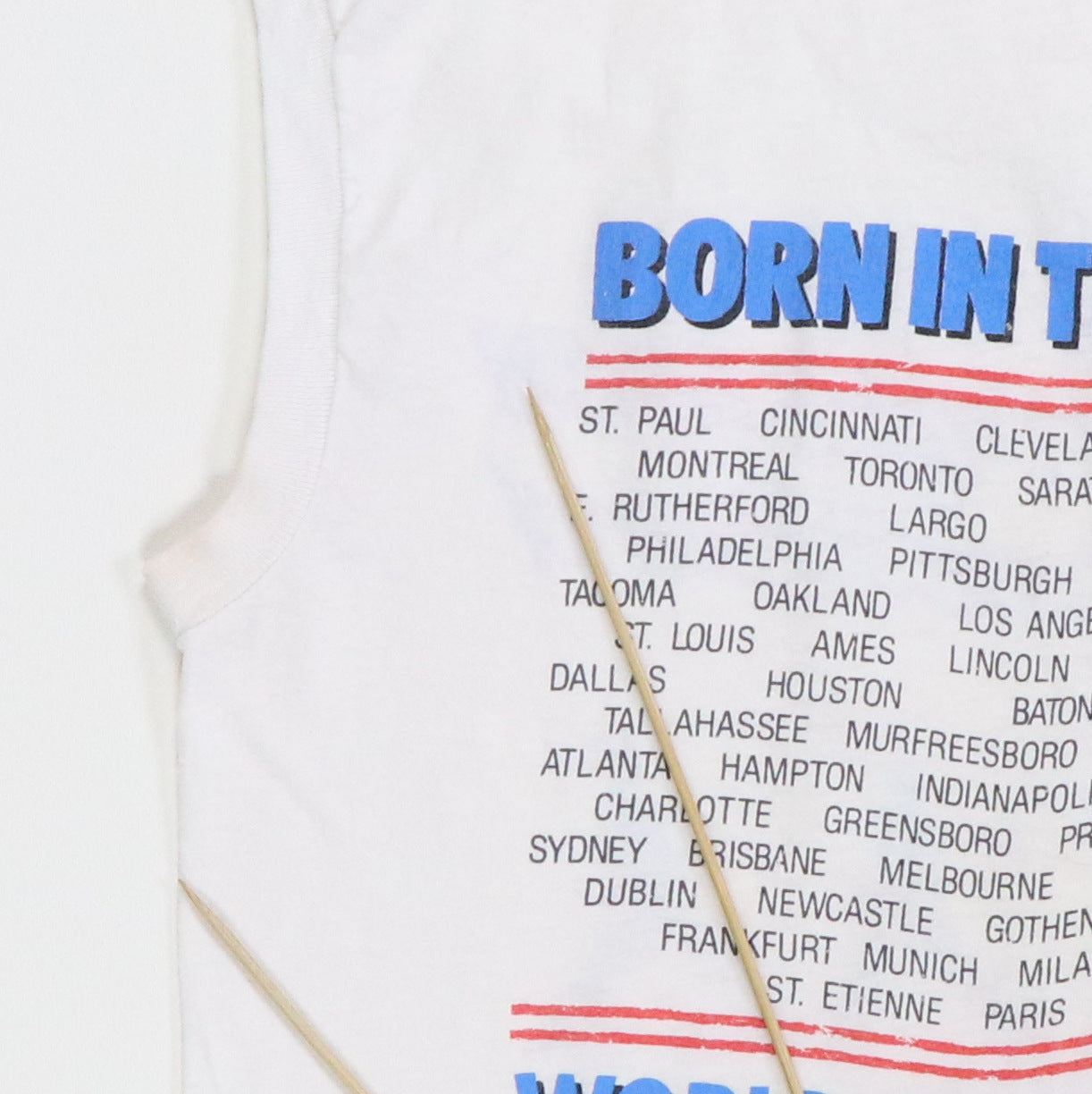 1985 Bruce Springsteen Born In The USA Tour Sleeveless Shirt