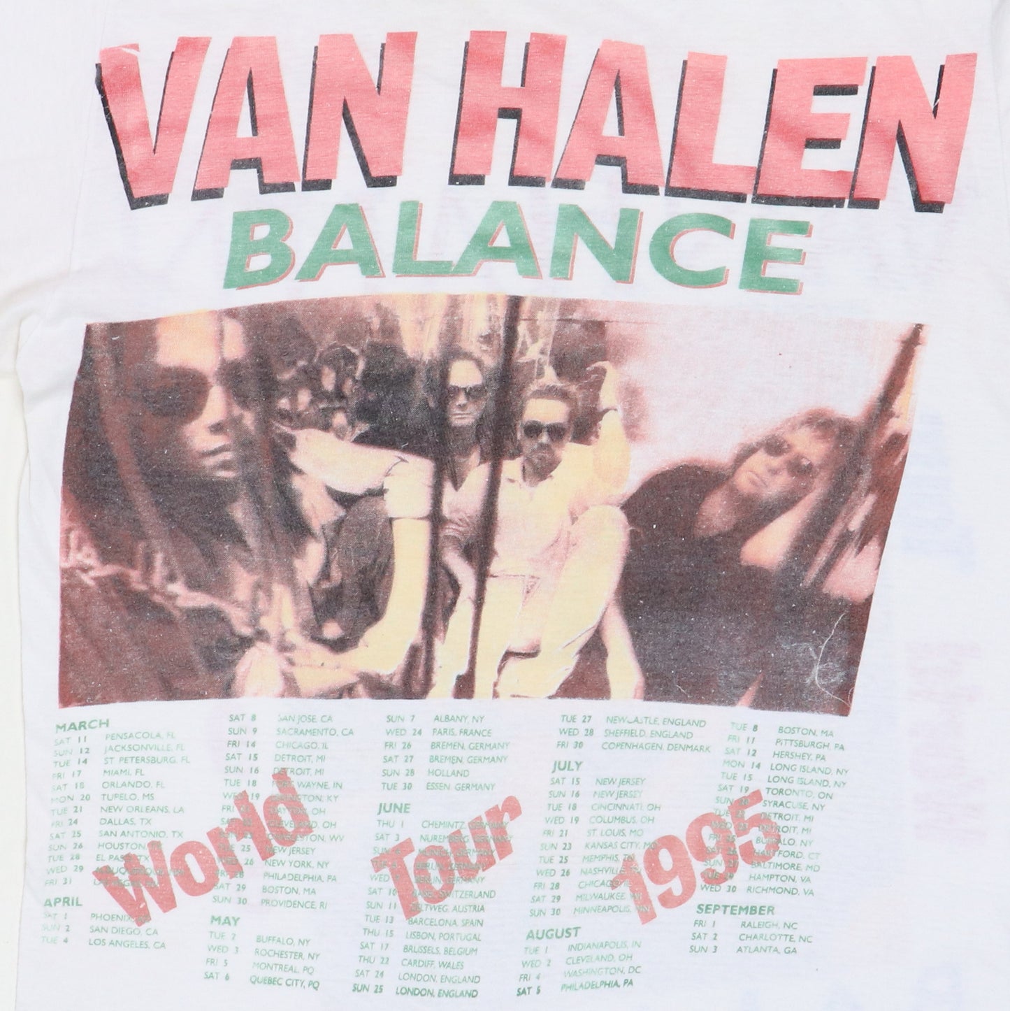 1995 Van Halen Balance Tour Shirt