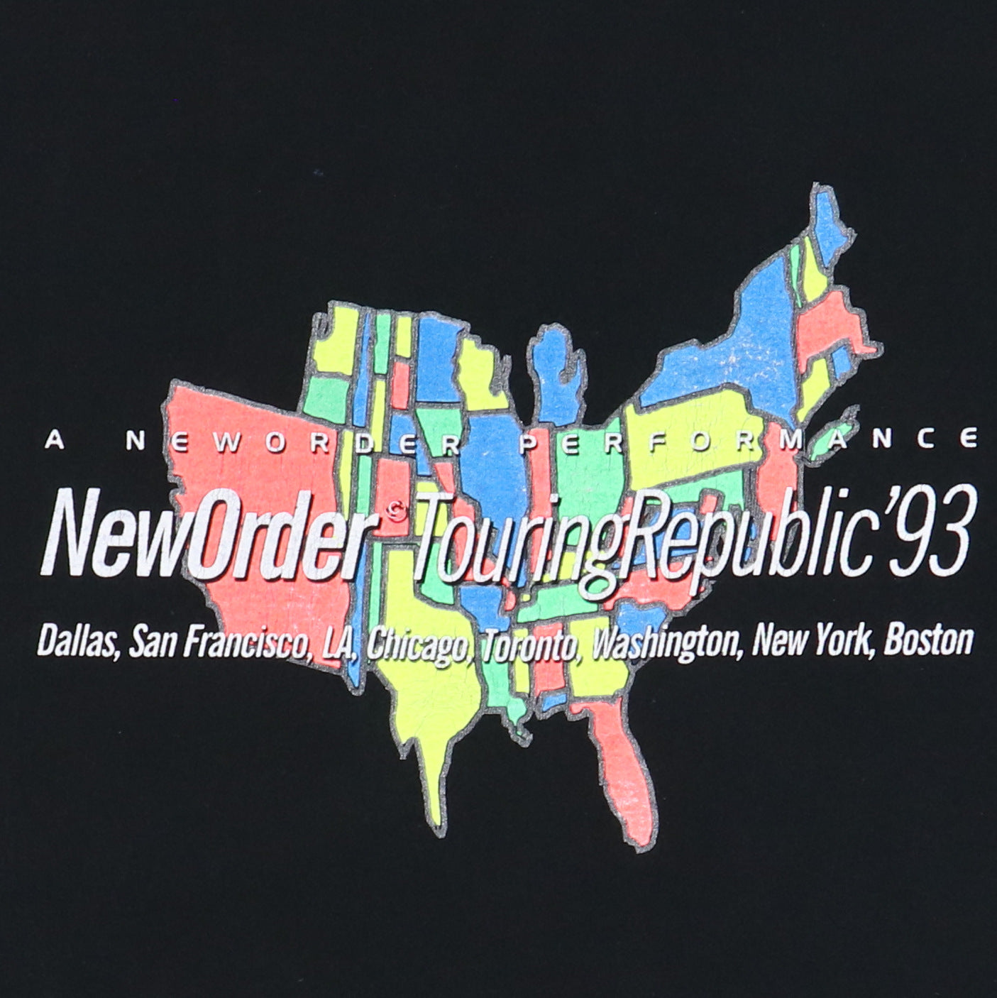 1993 New Order Touring Republic Tour Shirt