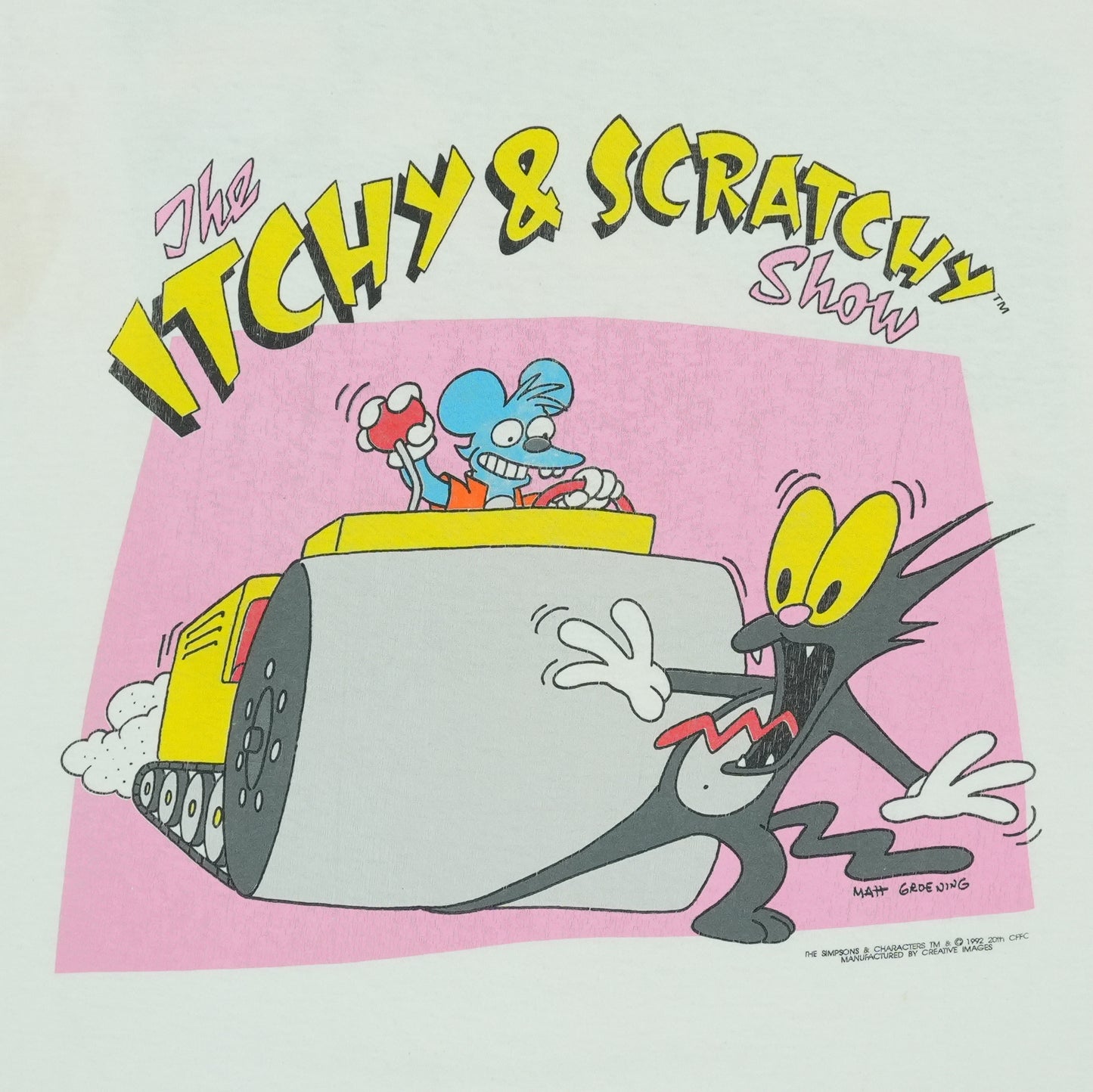 1992 Itchy & Scratchy Show Shirt Detail