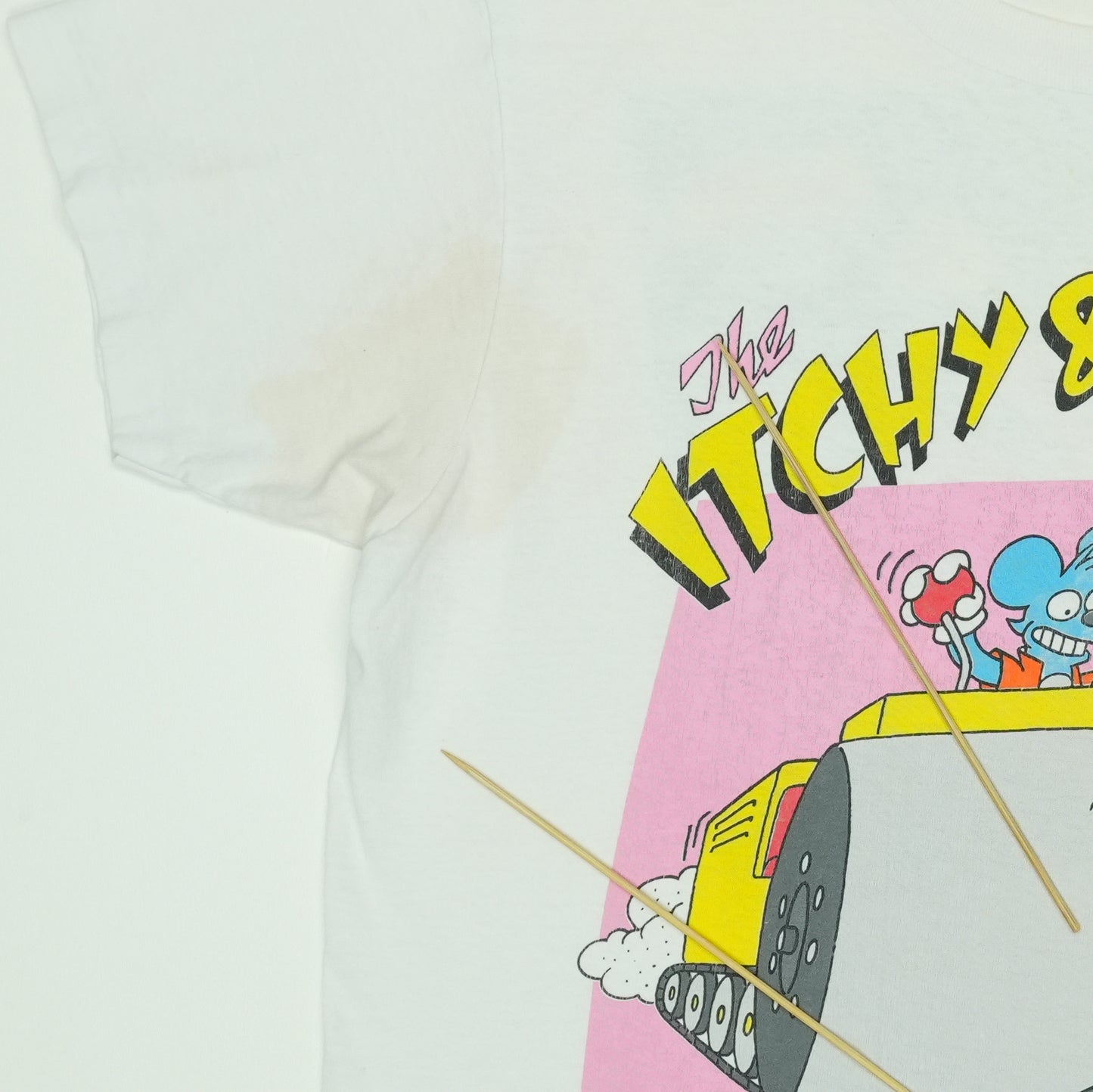 1992 Itchy & Scratchy Show Shirt Detail