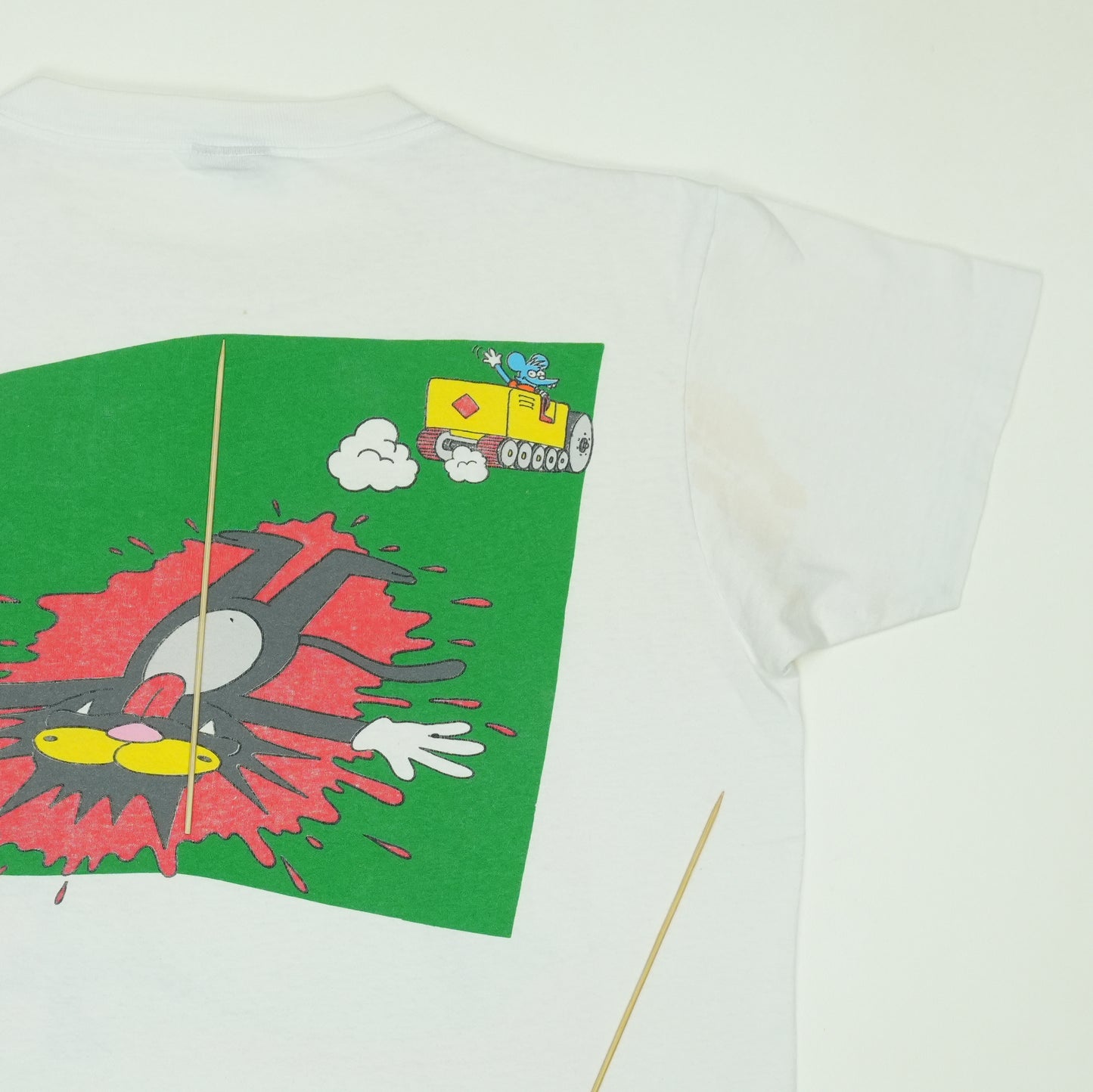 1992 Itchy & Scratchy Show Shirt Detail