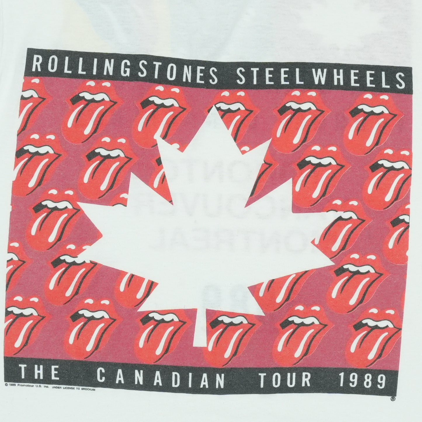 1989 Rolling Stones Steel Wheels Canadian Tour Shirt