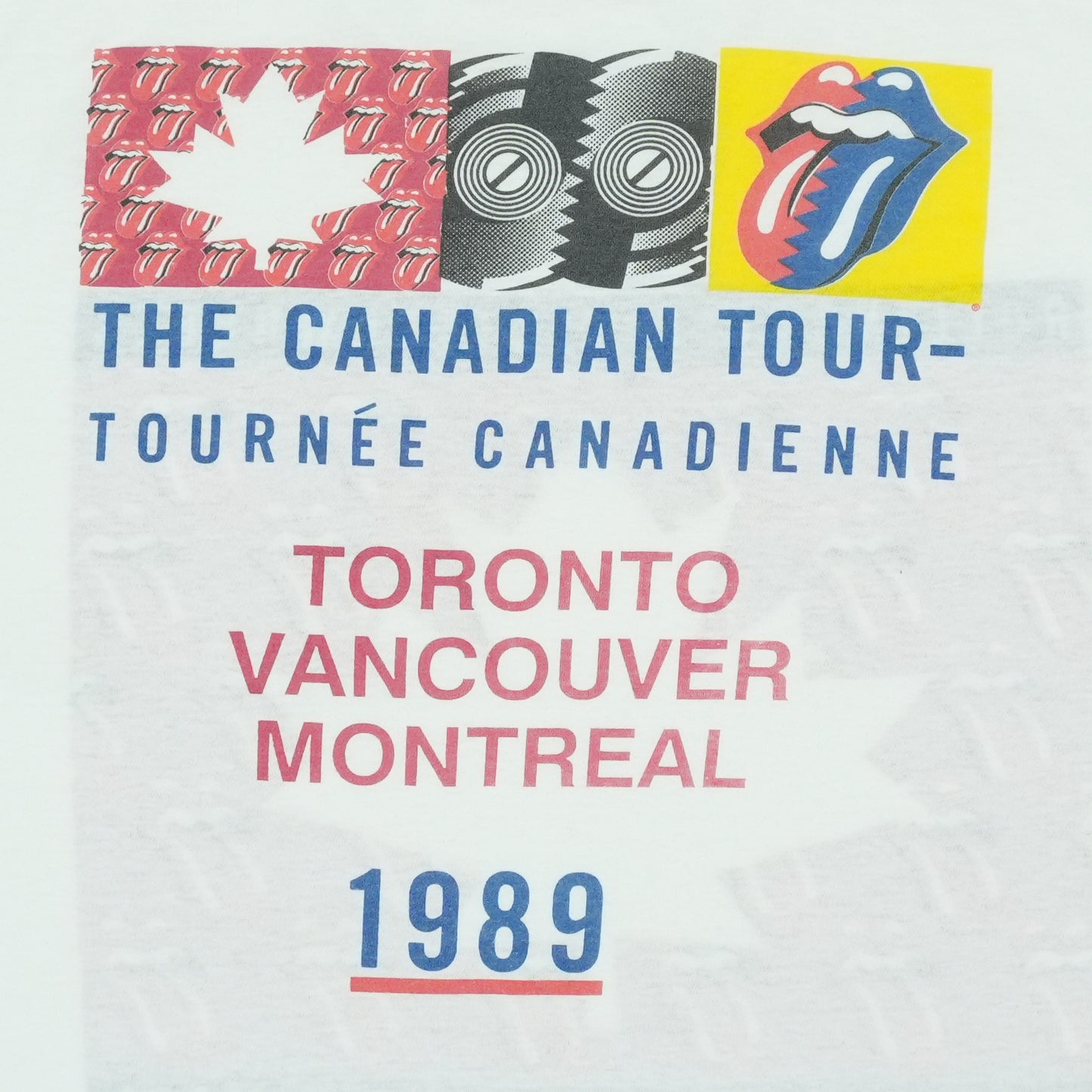 1989 Rolling Stones Steel Wheels Canadian Tour Shirt