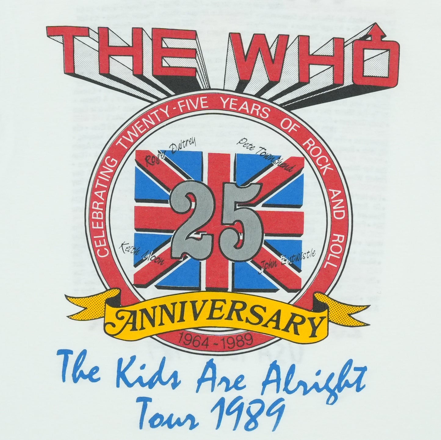 1989 The Who Kids Are Alright Tour Shirt
