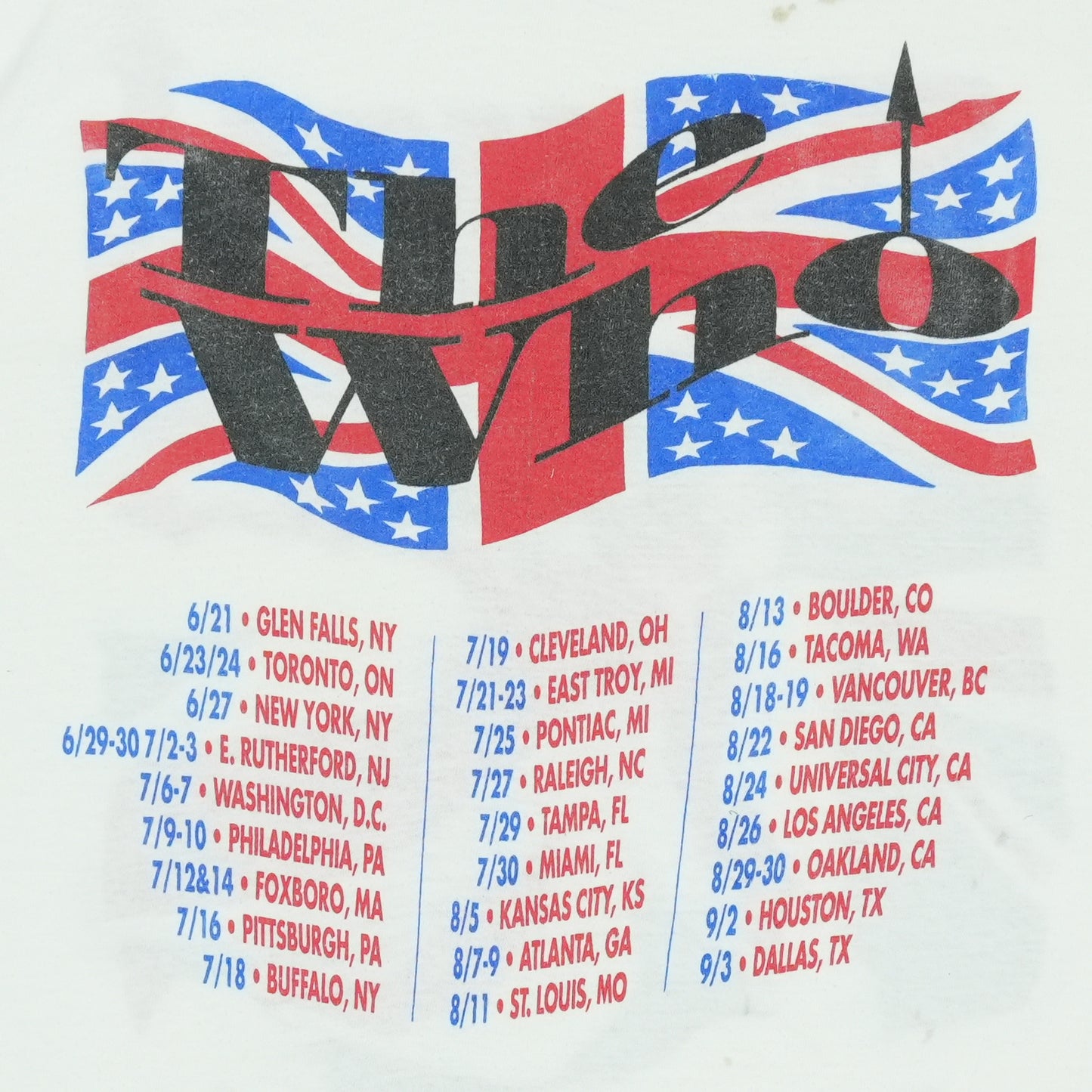 1989 The Who Kids Are Alright Tour Shirt