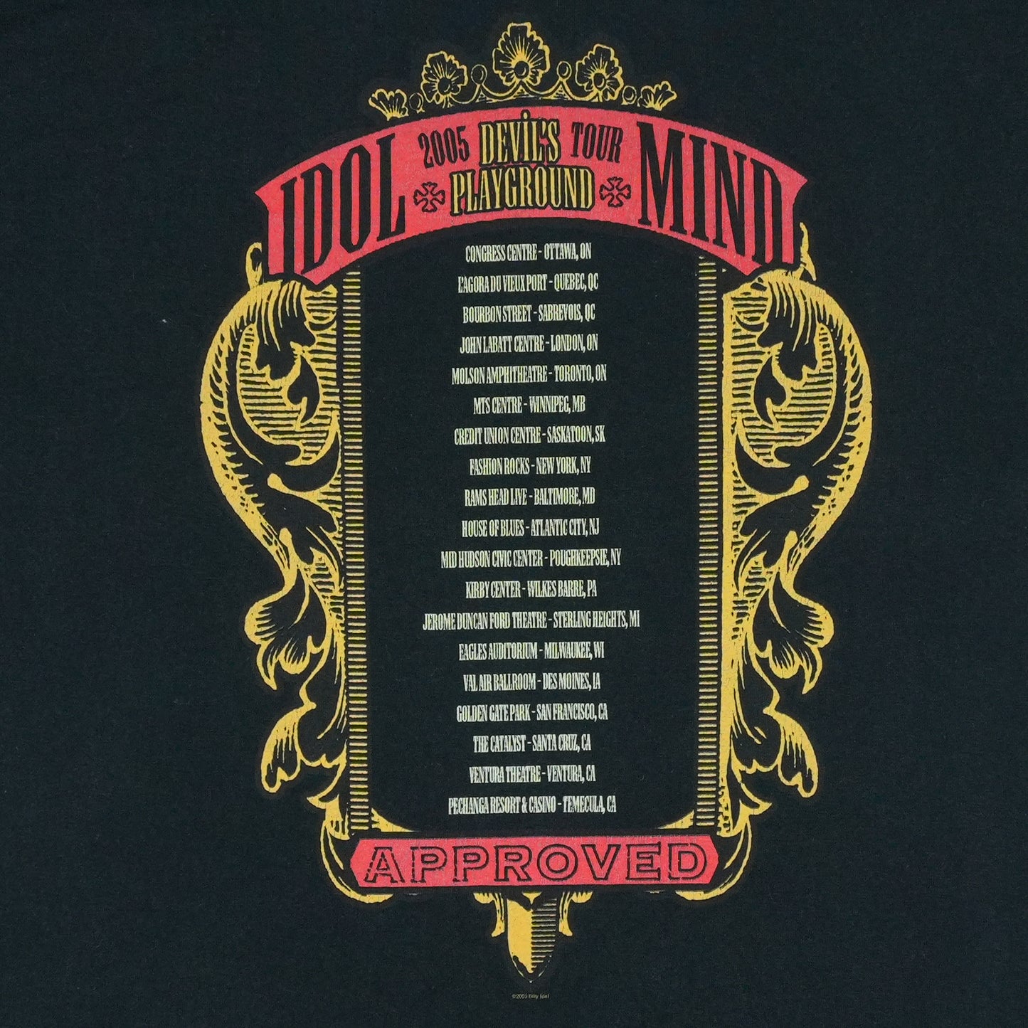 2005 Billy Joel Devil's Playground Tour Shirt