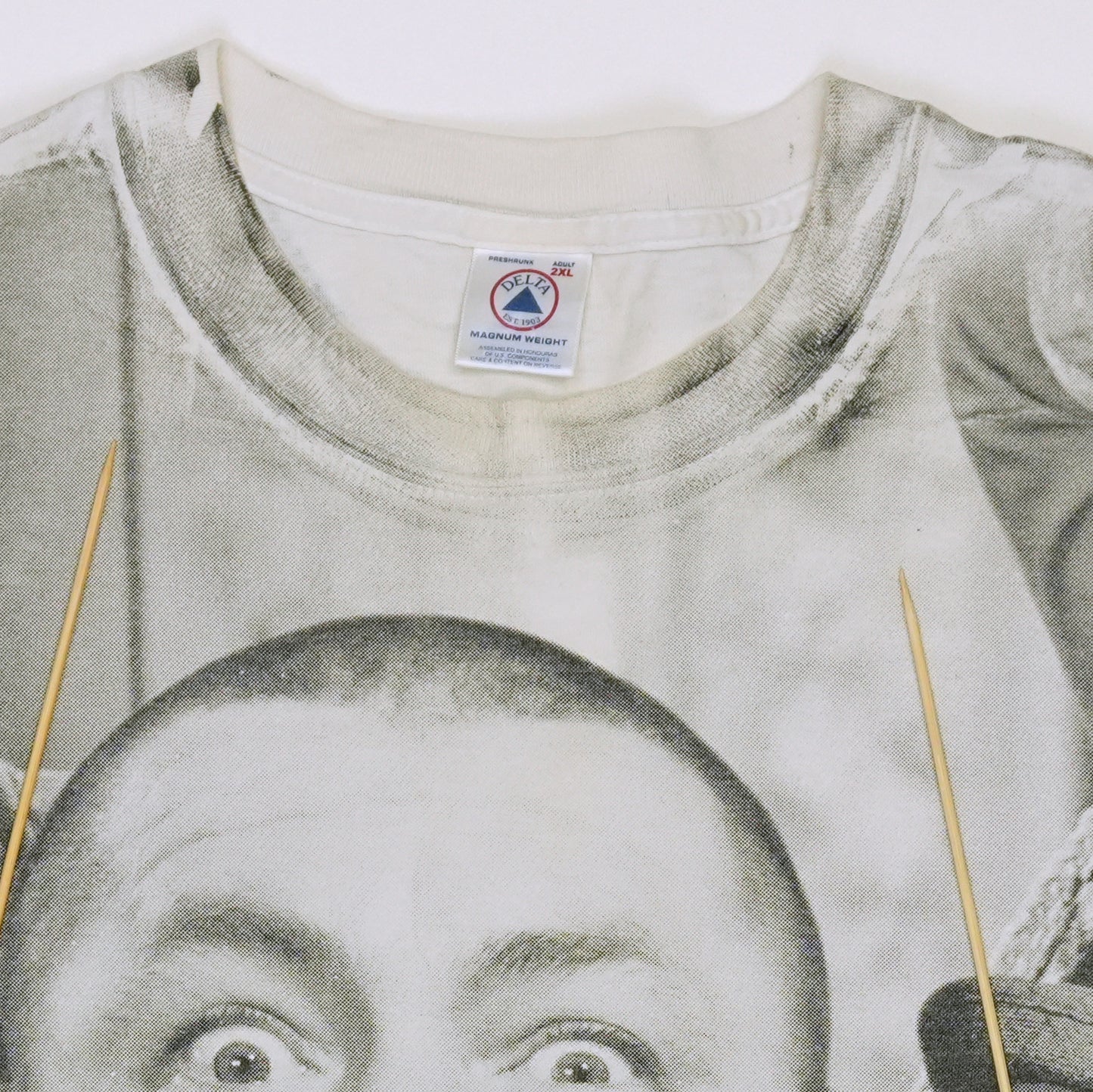 1998 Three Stooges Curly All Over Print Shirt