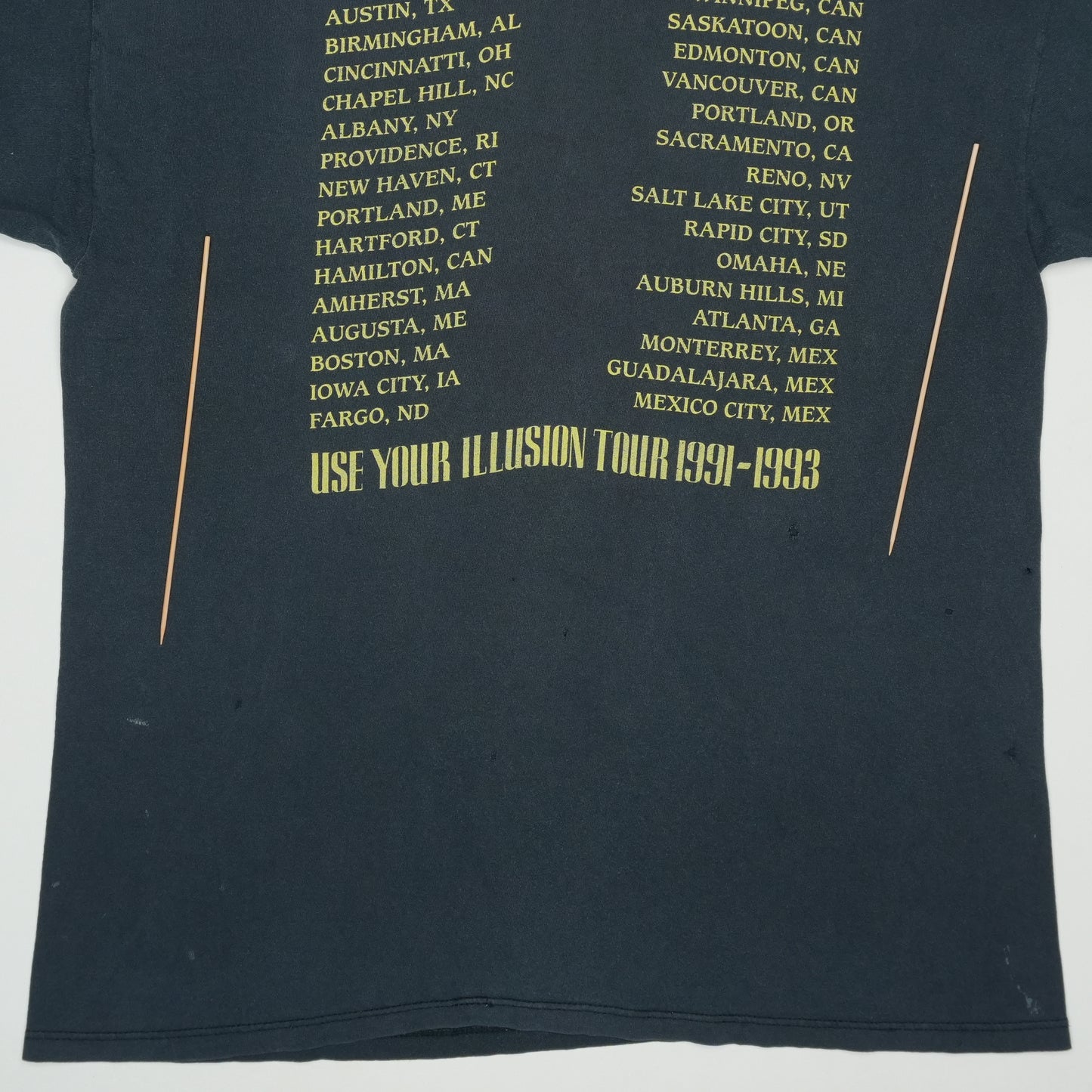 1991 Guns N Roses Bad Apple Tour Shirt