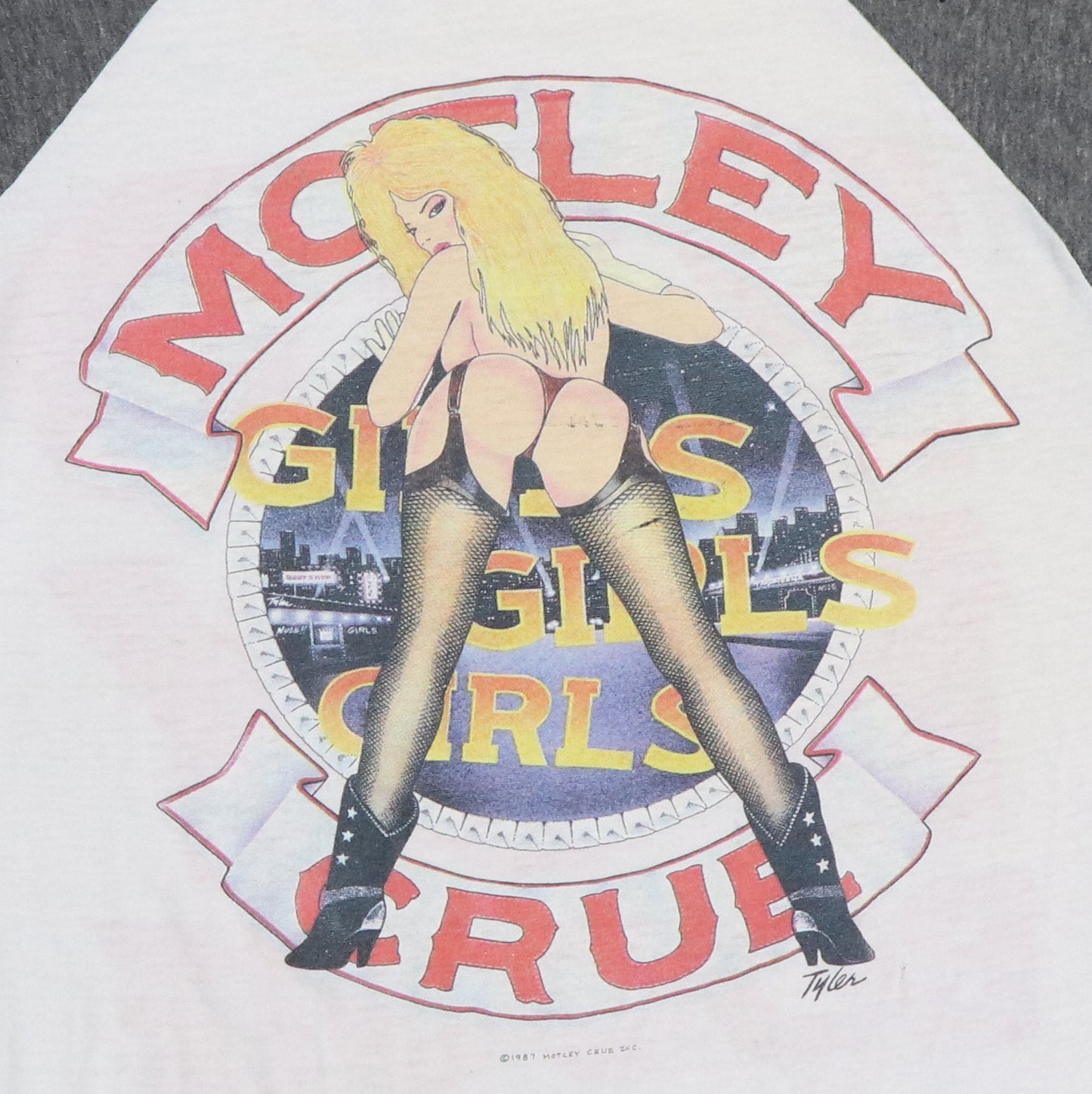 1987 Motley Crue Bad Boy Boogie Jersey Shirt