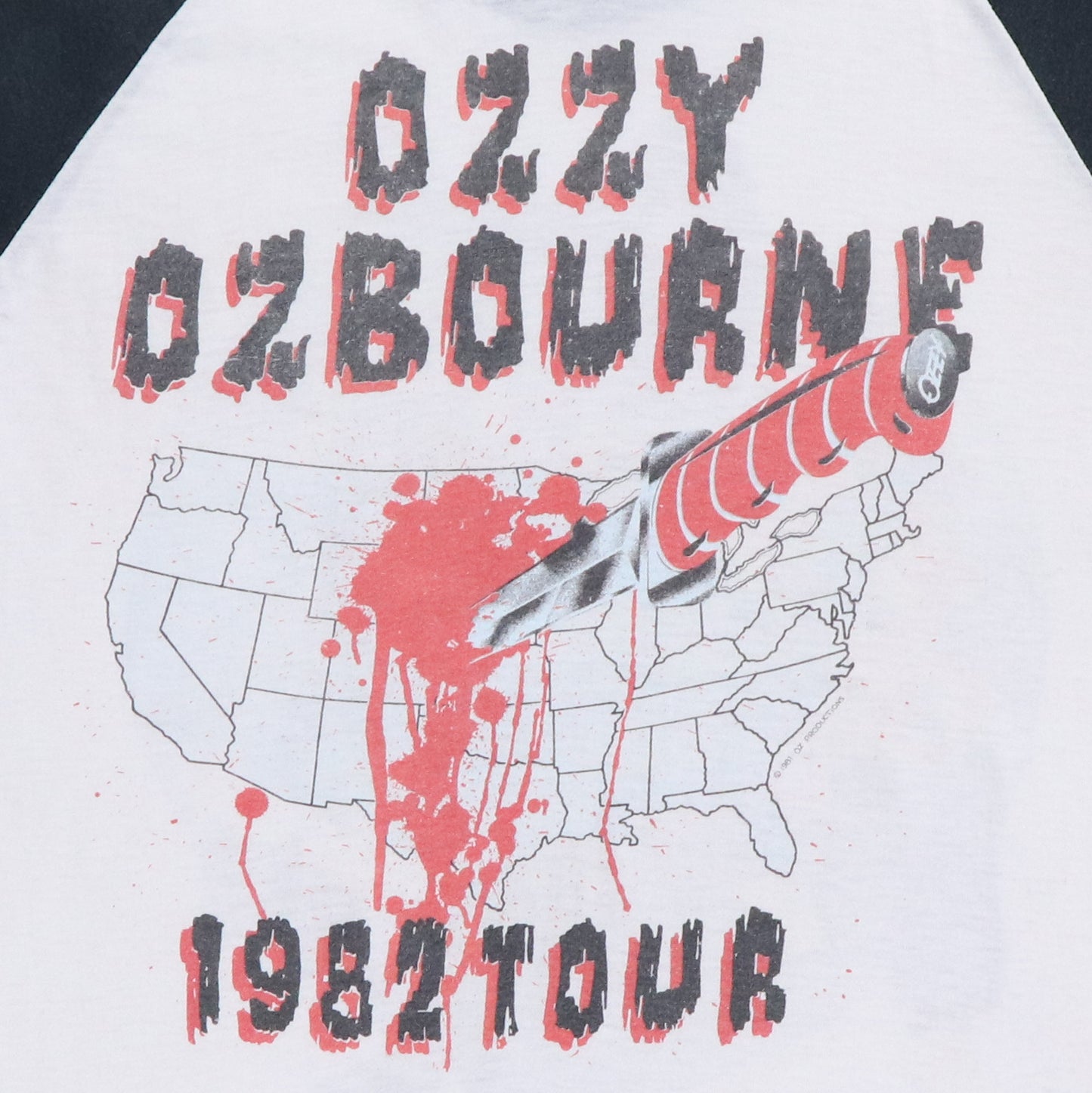 1982 Ozzy Osbourne Tour Jersey Shirt