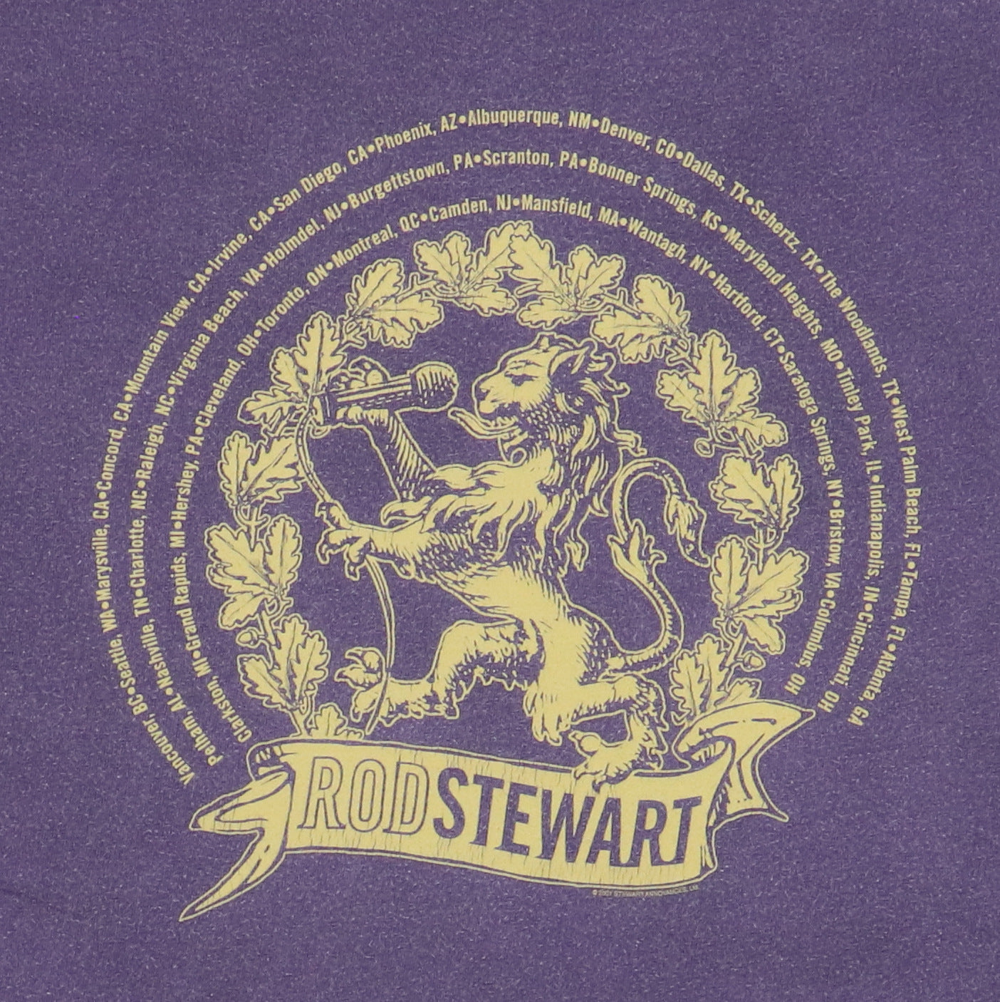 2001 Rod Stewart Tour Shirt