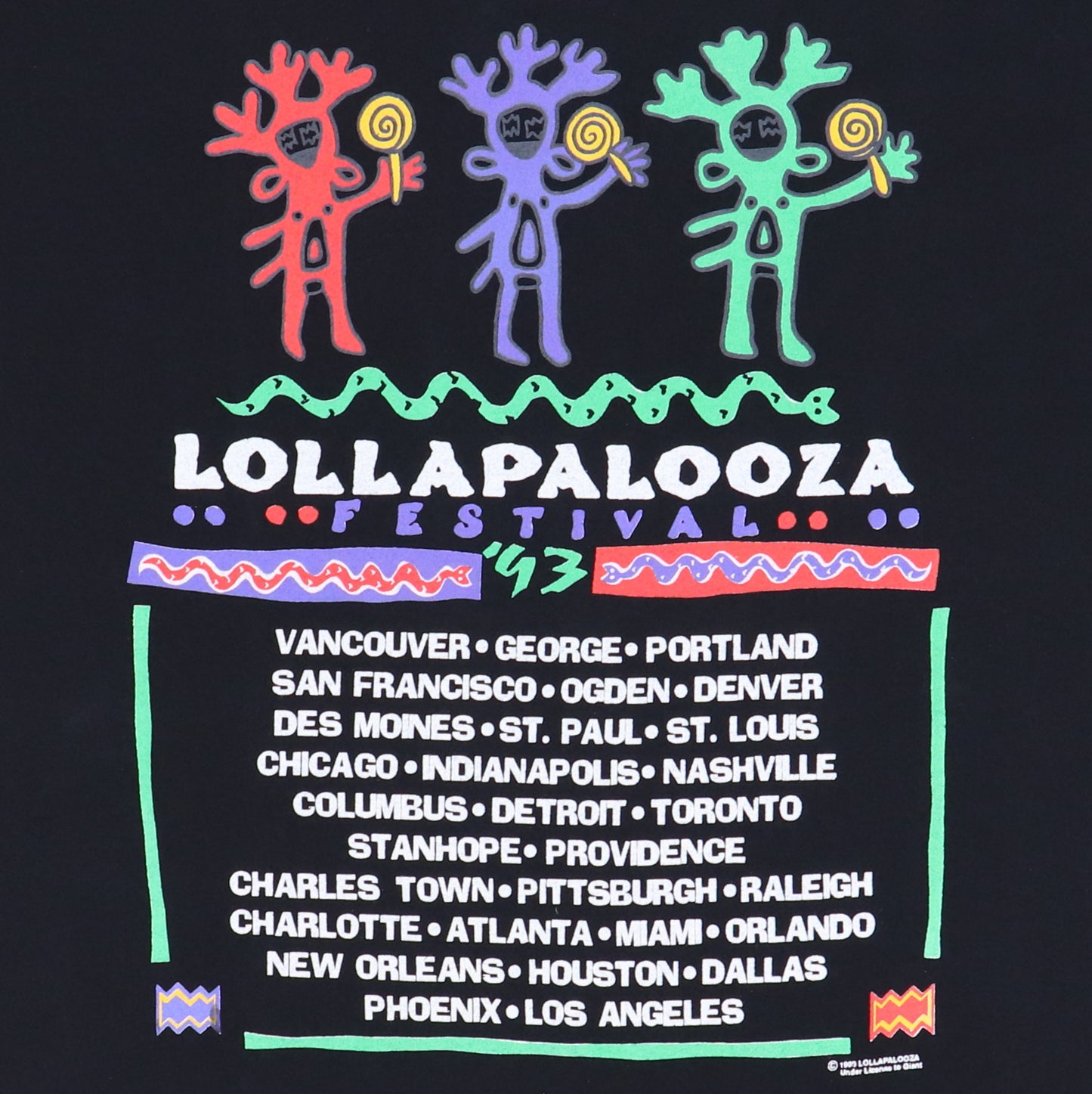 1993 Lollapalooza Festival Tour Shirt