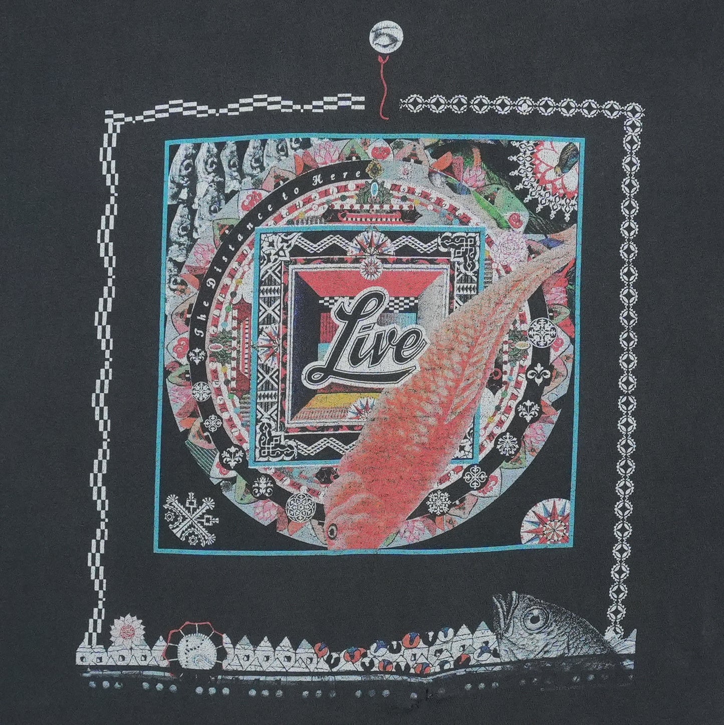 2000 Live The Distance to Here Tour Shirt Front Graphic