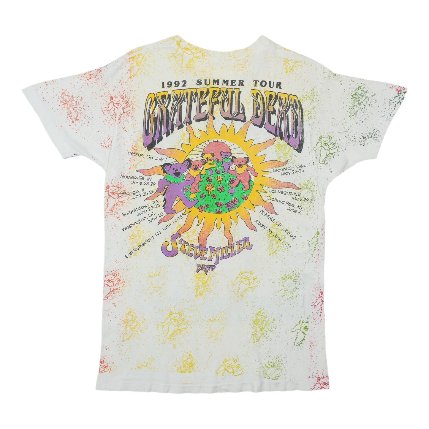 1992 Grateful Dead Summer Tour Shirt Back
