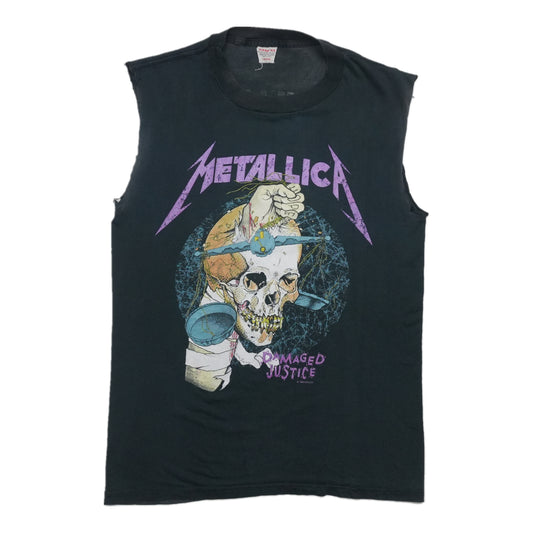 1988 Metallica Damaged Justice Tour Shirt Front