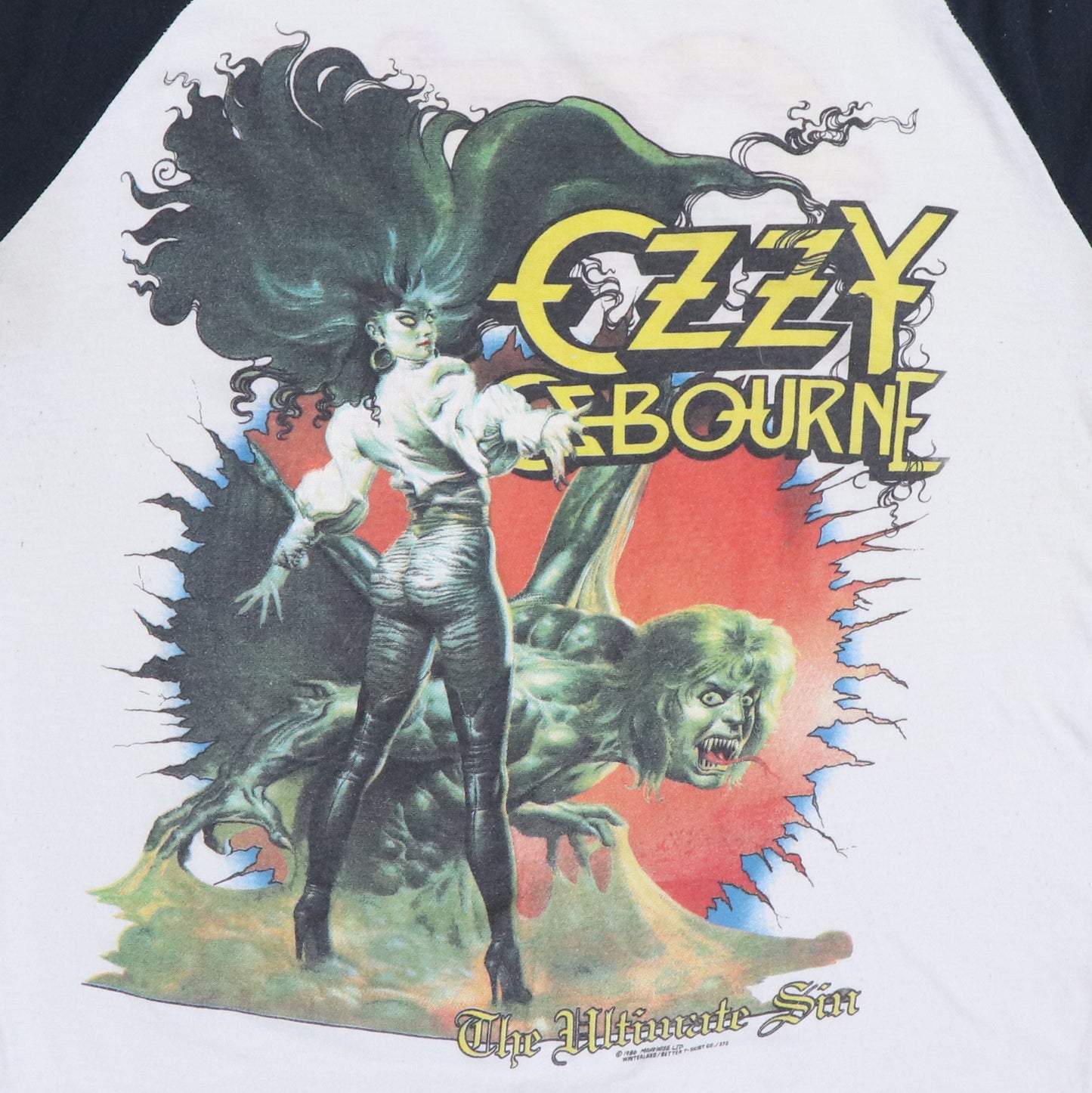 1986 Ozzy Osbourne Ultimate Sin Tour Jersey Shirt