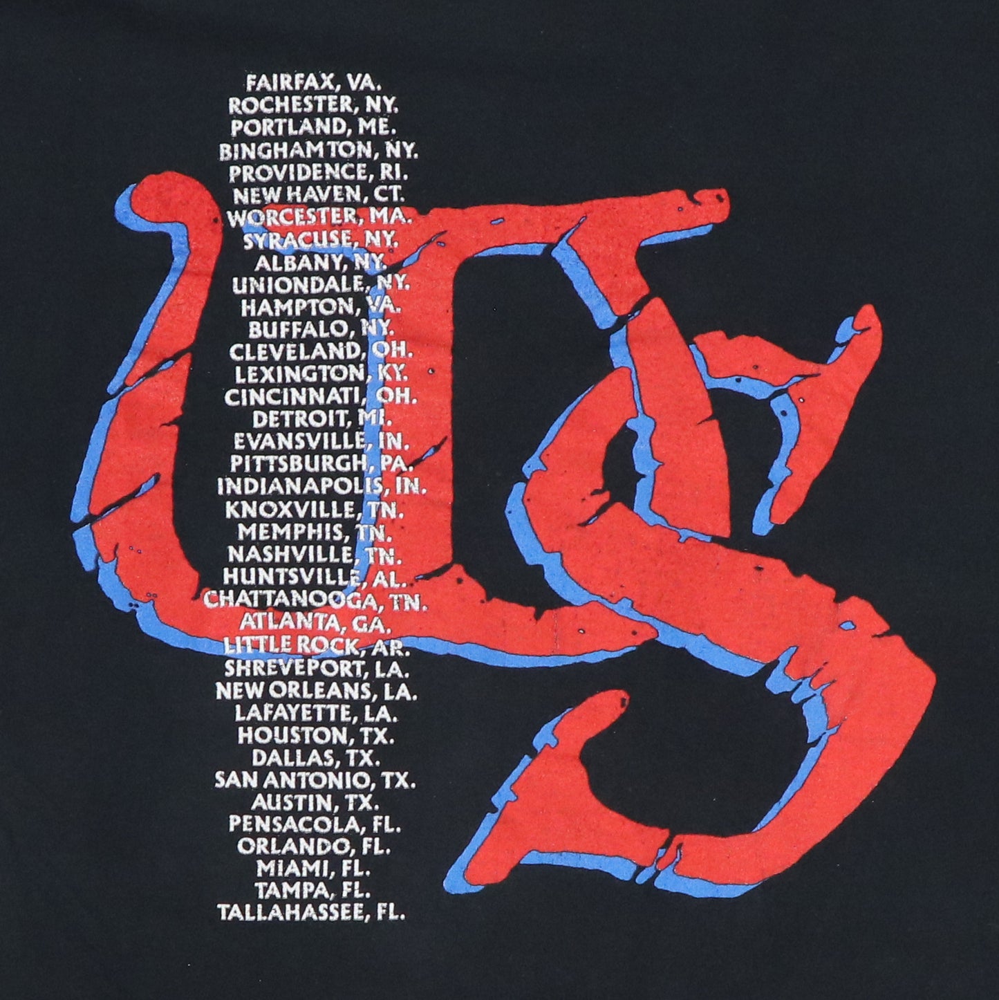 1990 Whitesnake David Coverdale Tour Shirt Detail