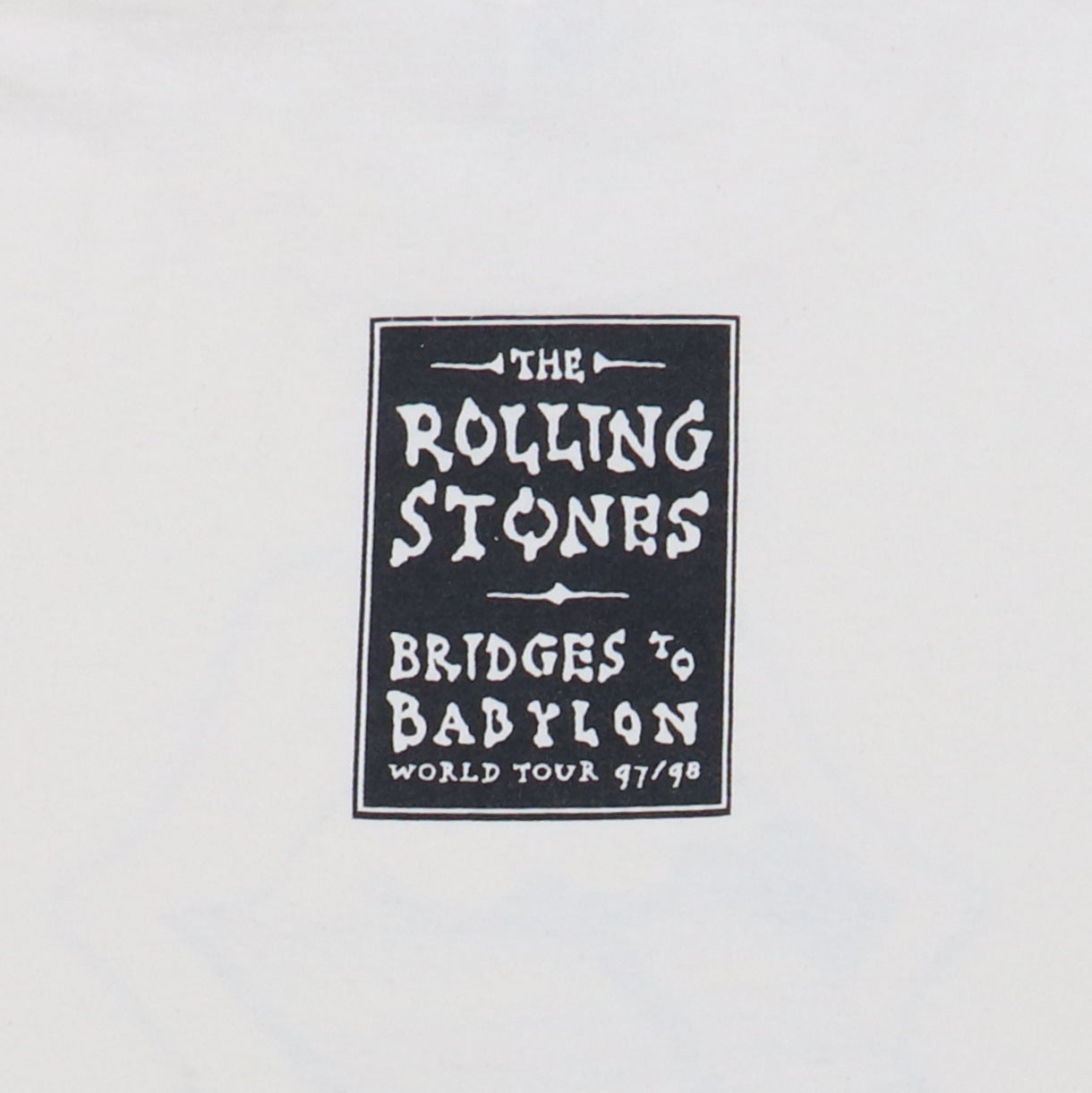 1997 Rolling Stones Bridges To Babylon Tour Shirt