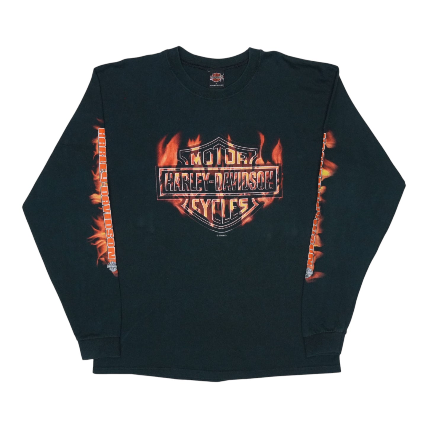 2003 Harley Davidson Flame Long Sleeve Shirt