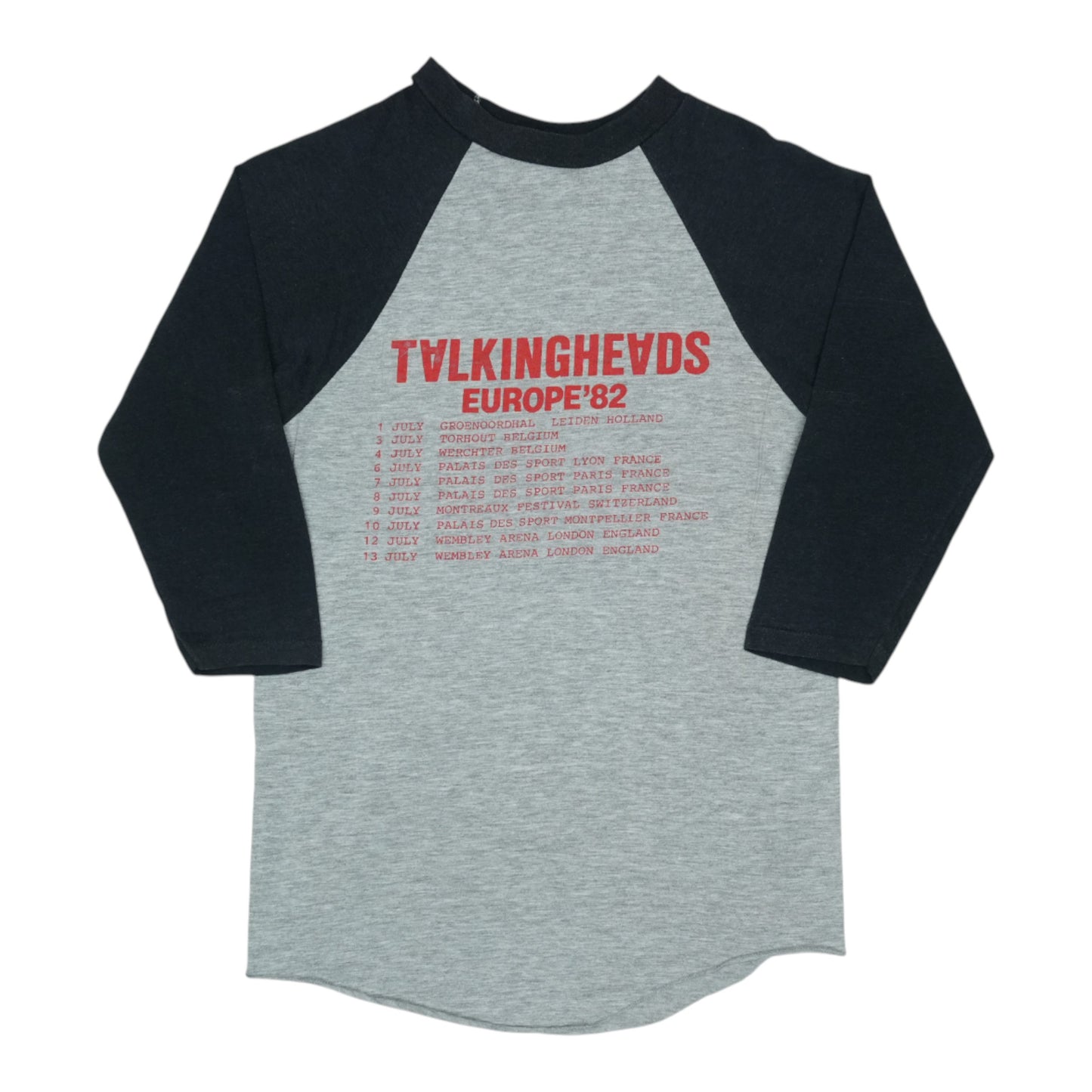 1982 Talking Heads Europe Tour Jersey Shirt