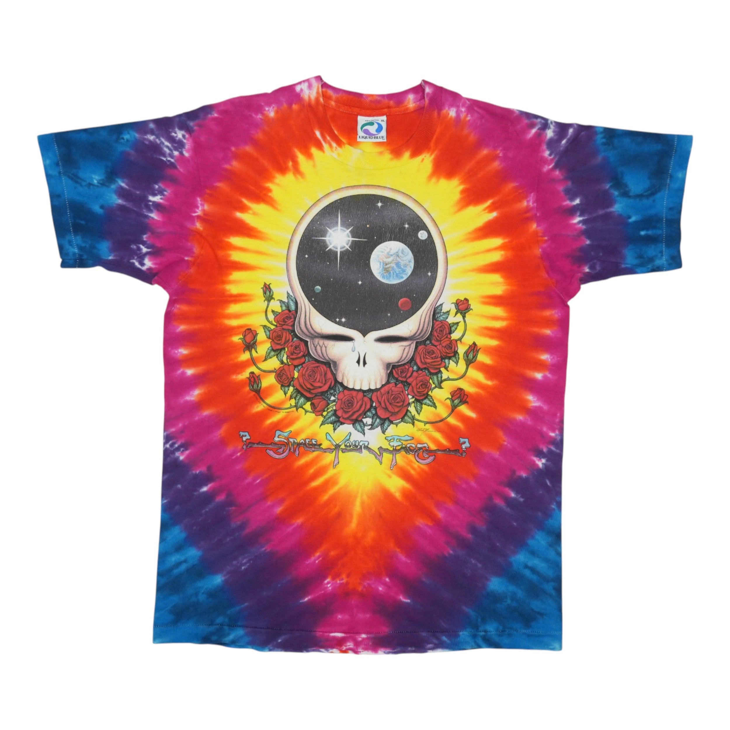 Vintage 1992 Grateful Dead Space Your Face Tie Dye Shirt