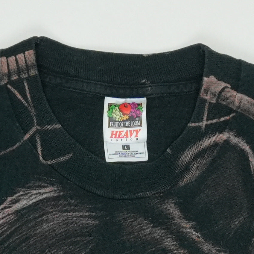 1996 Native American Liquid Blue All Over Print Shirt