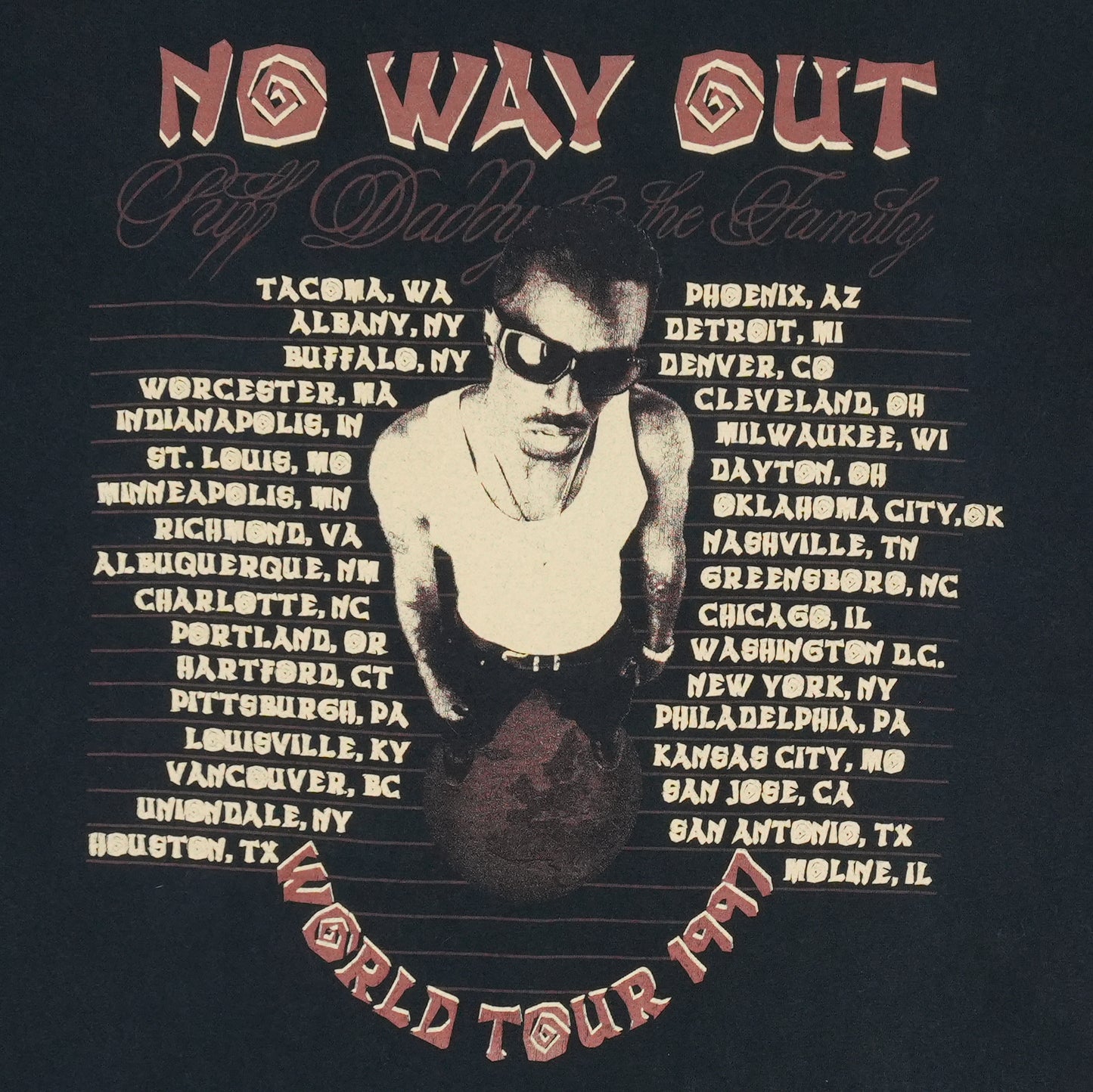 1997 Puff Daddy No Way Out Tour Shirt