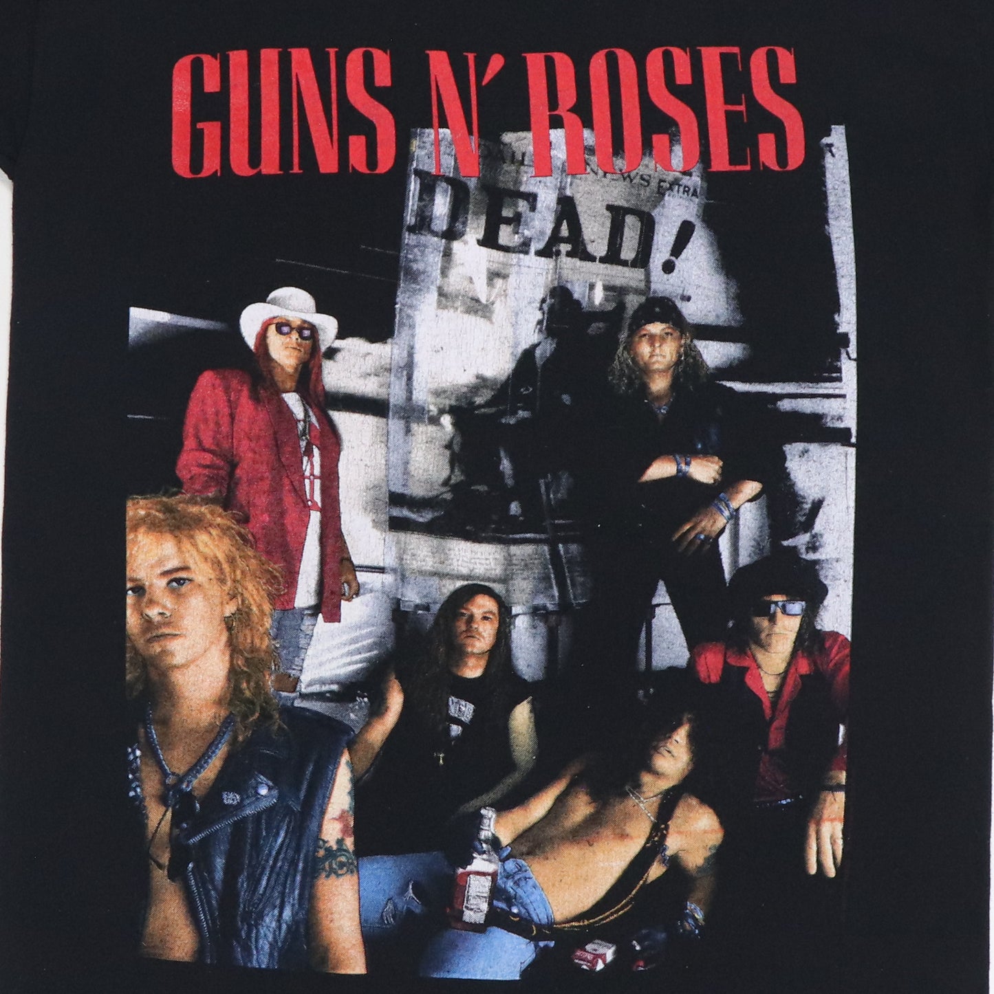 1990s Guns N Roses Here Today Gone To Hell Shirt Detail
