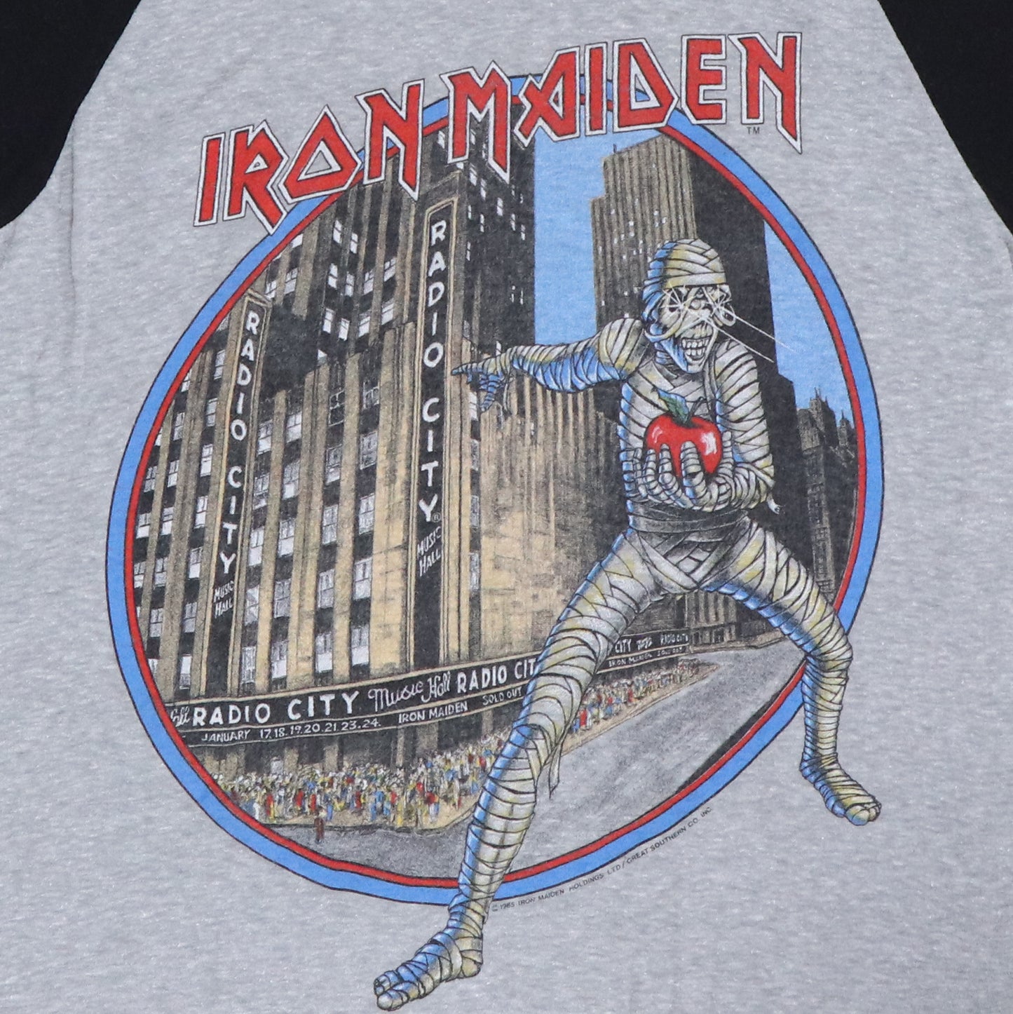 1985 Iron Maiden New York Tour Jersey Shirt