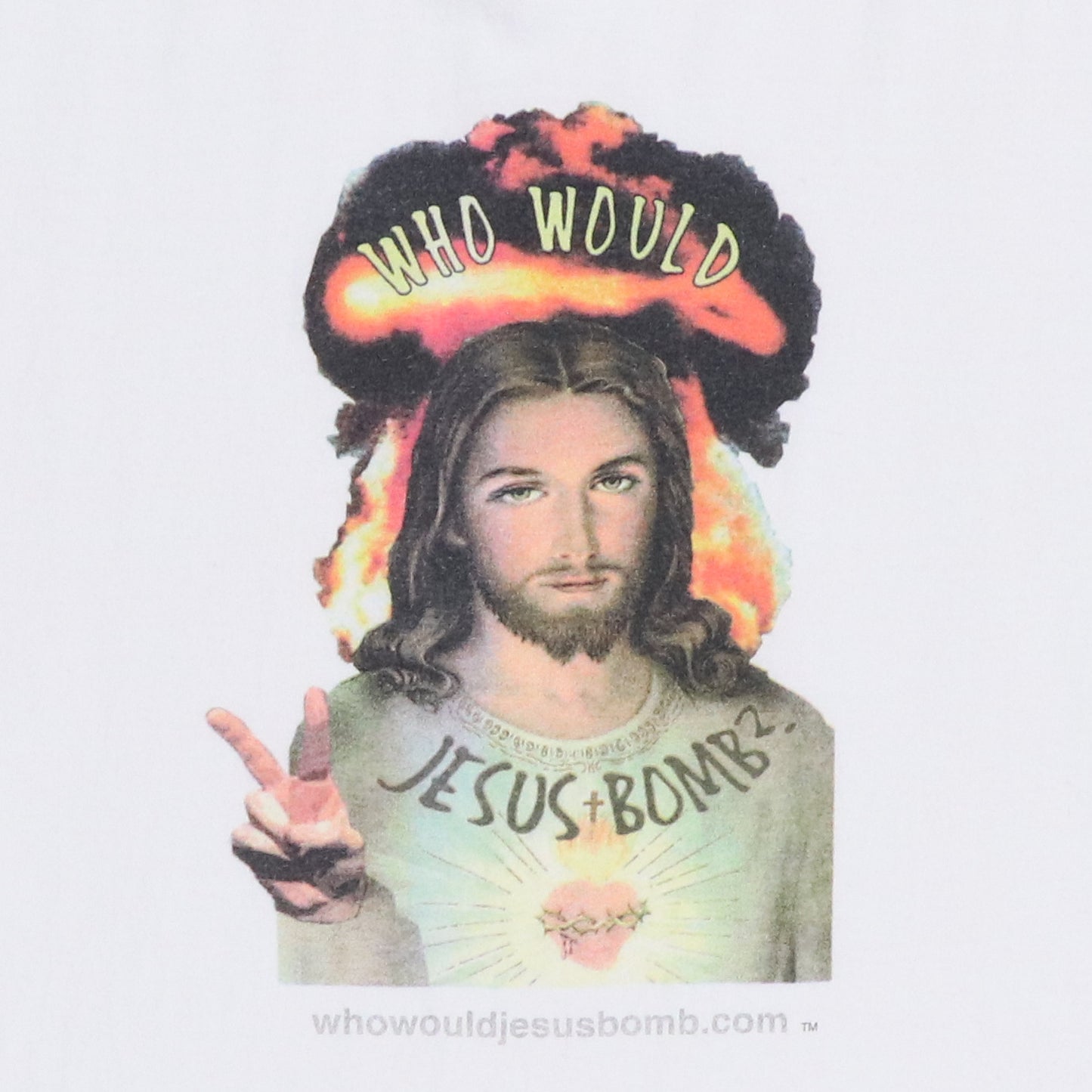 2000s Who Would Jesus Bomb Shirt Detail