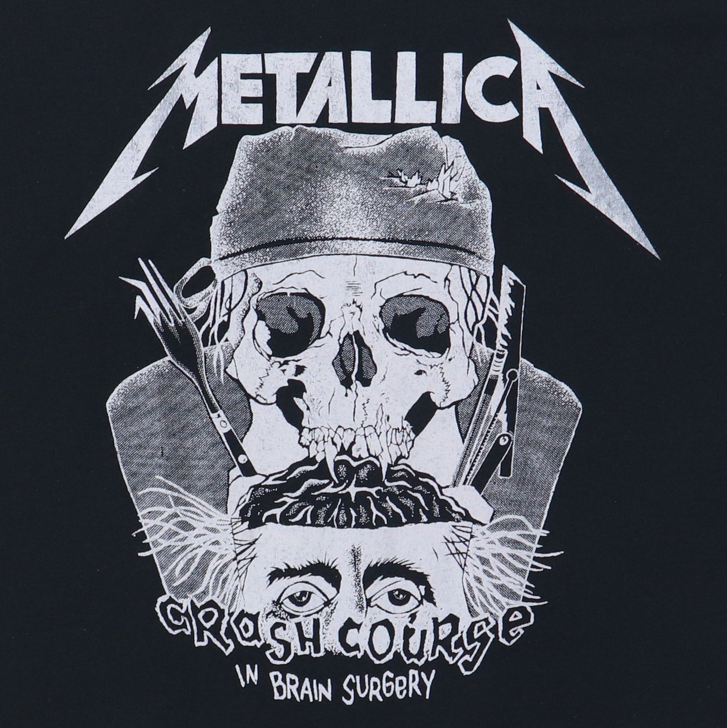 1980s Metallica Crash Course In Brain Surgery Shirt