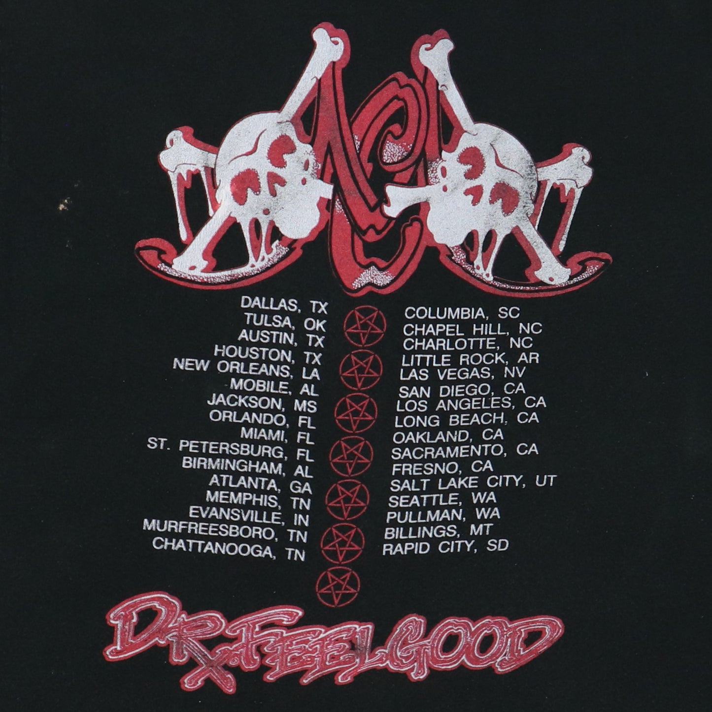 1989 Motley Crue Dr Feelgood Tour Shirt