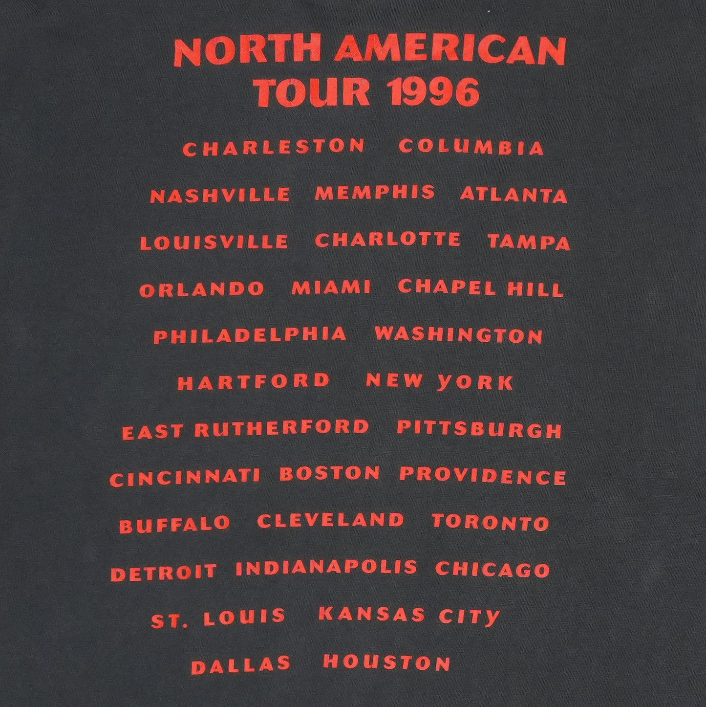 1996 Bob Seger North American Tour Shirt