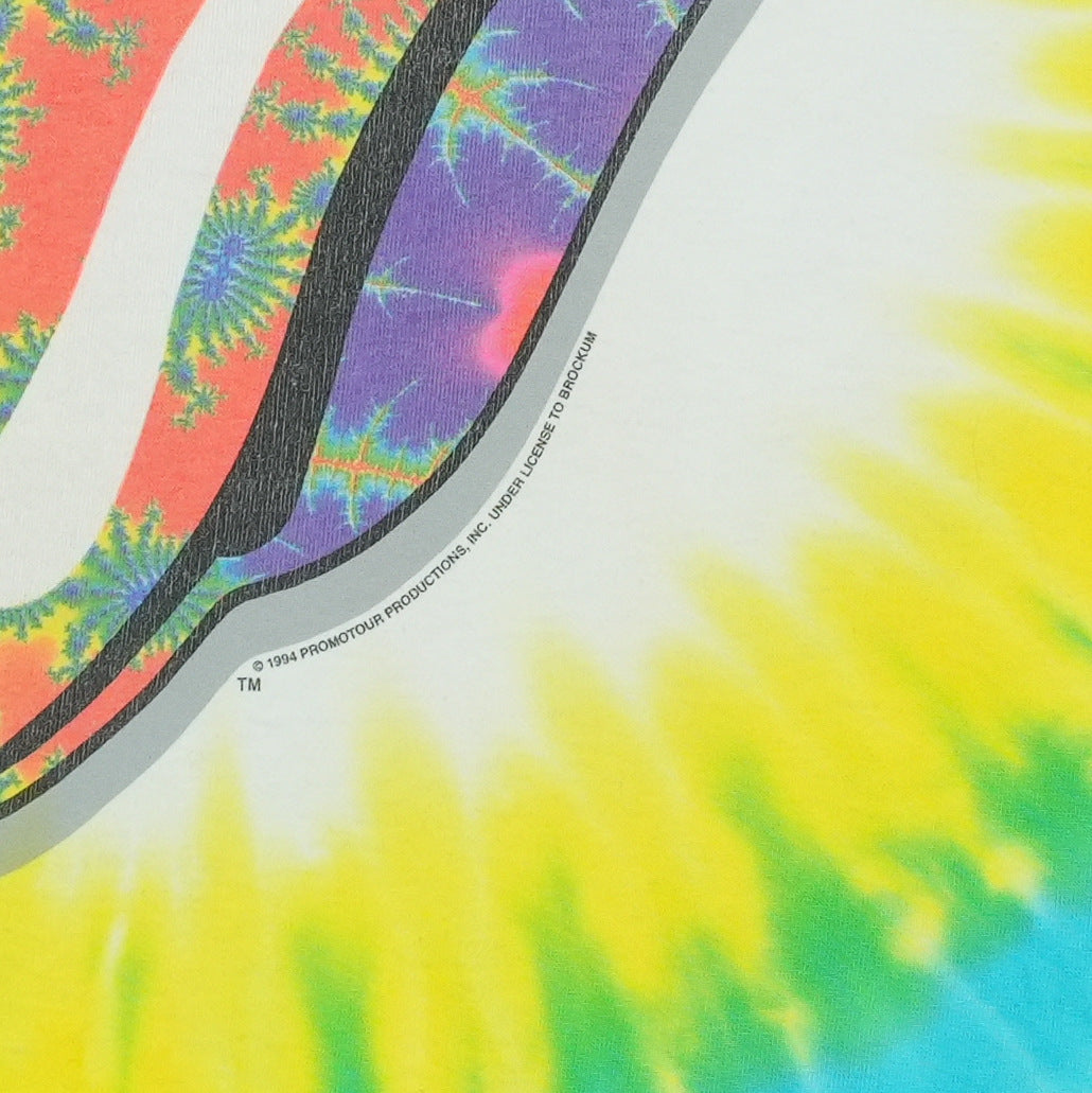 1994 Rolling Stones Liquid Blue Tie Dye Shirt